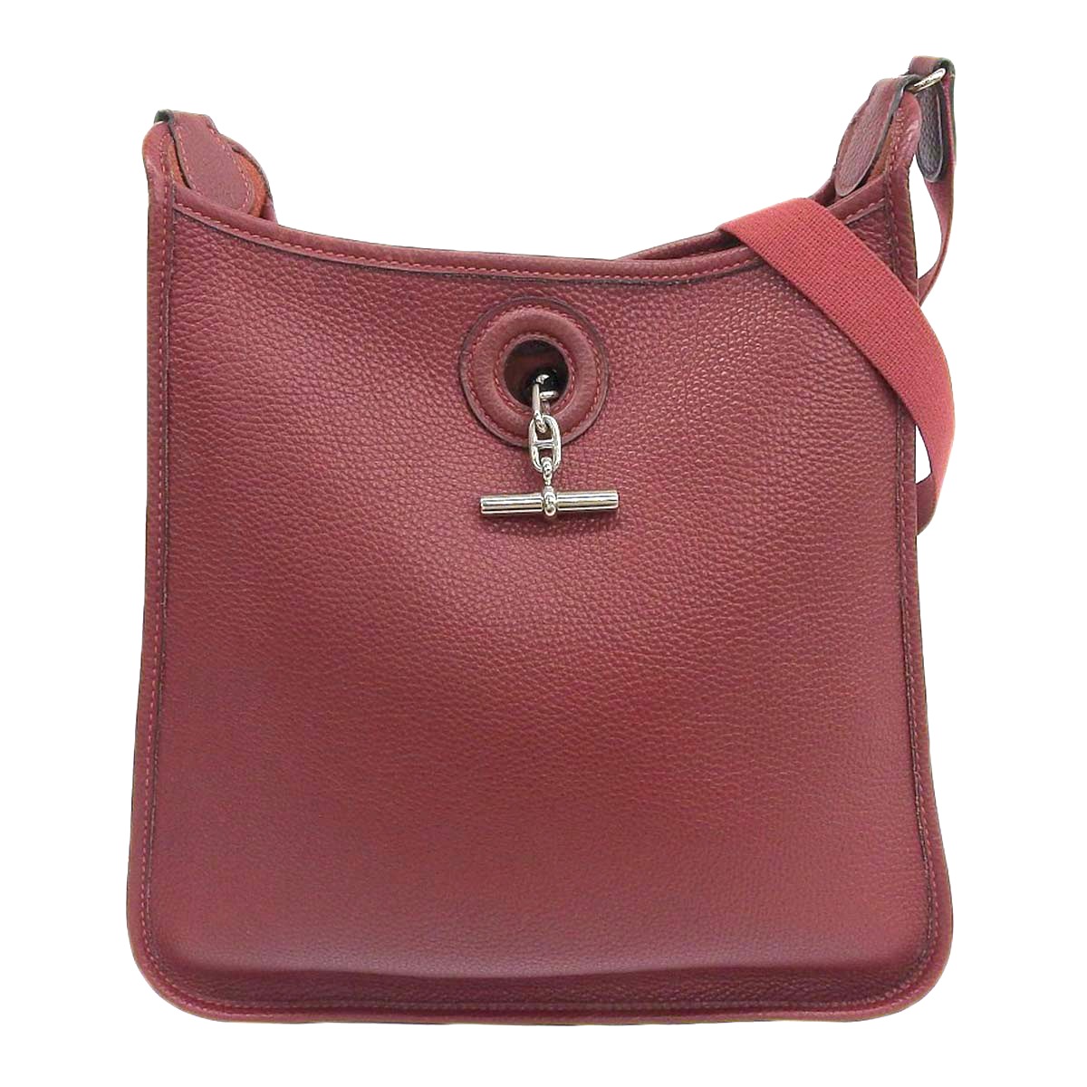 エルメス HERMES ヴェスパPM ショルダーバッグ トゴ ボルドー系×シルバー金具 レディース □D刻印 4277