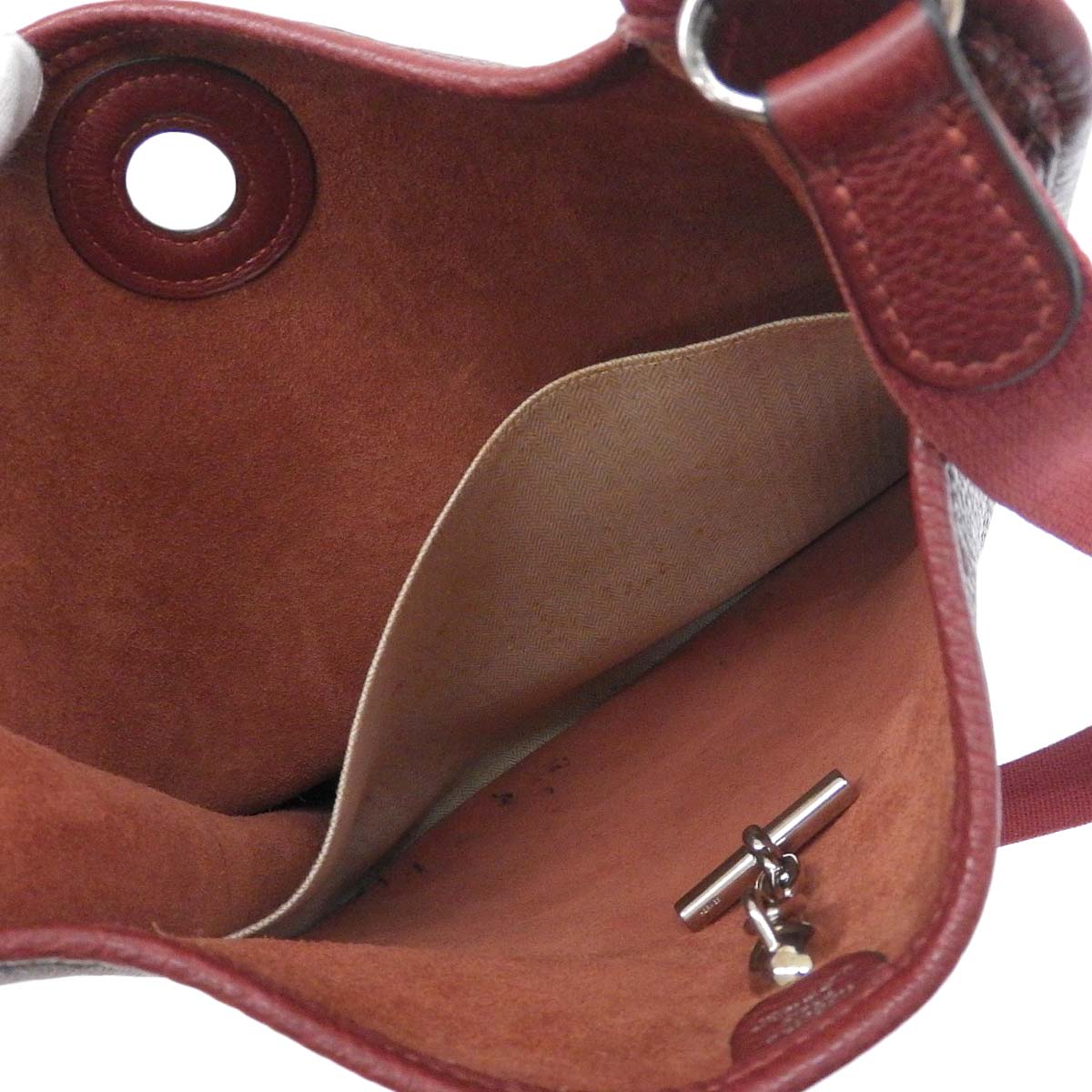 エルメス HERMES ヴェスパPM ショルダーバッグ トゴ ボルドー系×シルバー金具 レディース □D刻印 4277