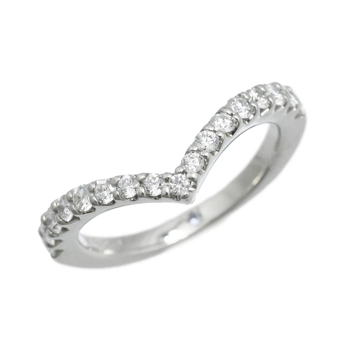 ポンテヴェキオ PONTE VECCHIO PT950 プラチナ ダイヤ0.26ct ピンキーリング 4号 レディース  3695