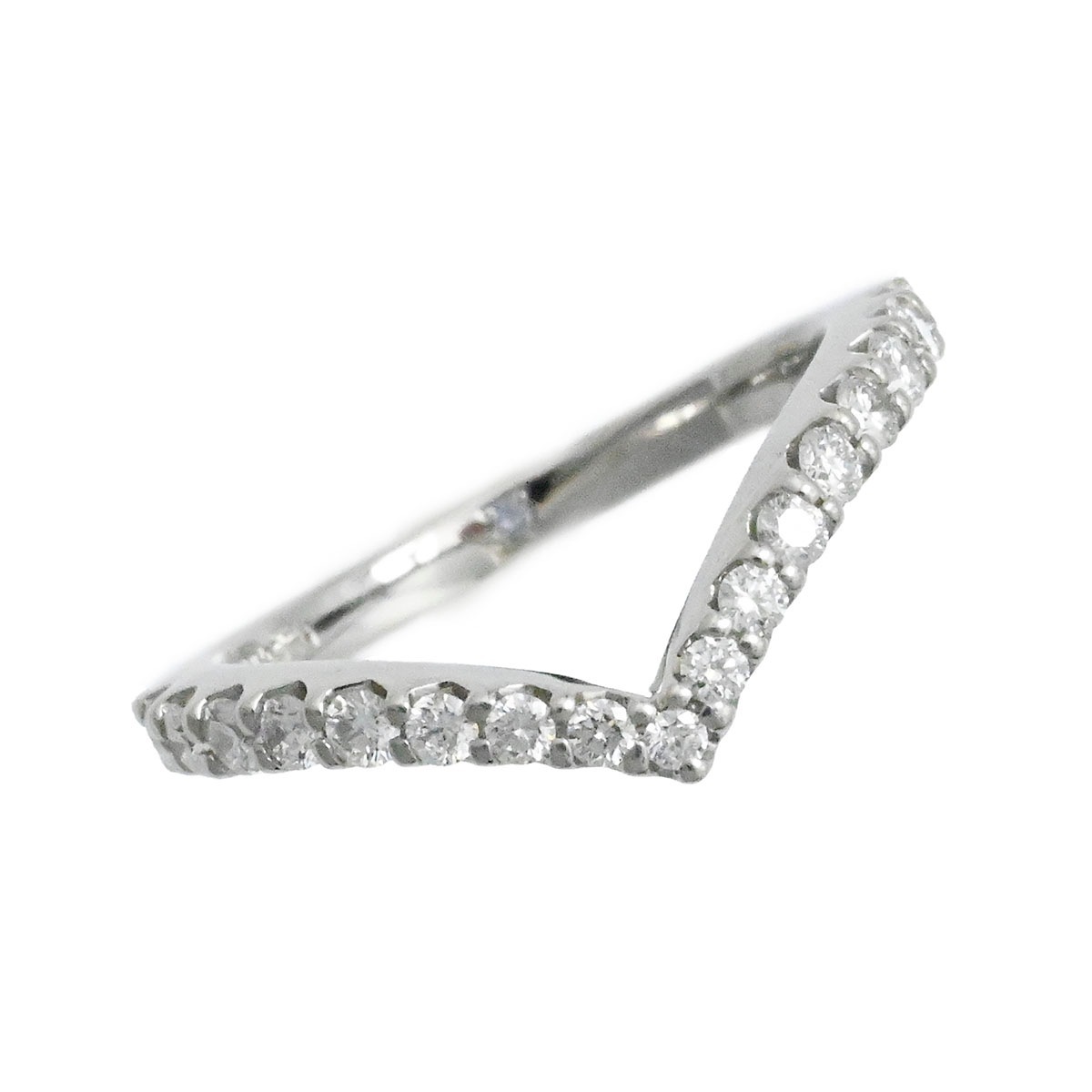 ポンテヴェキオ PONTE VECCHIO PT950 プラチナ ダイヤ0.26ct ピンキーリング 4号 レディース  3695