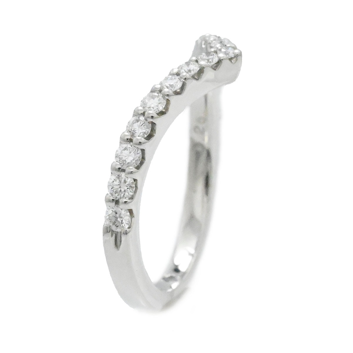 ポンテヴェキオ PONTE VECCHIO PT950 プラチナ ダイヤ0.26ct ピンキーリング 4号 レディース  3695