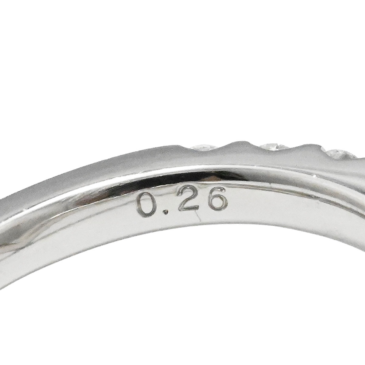 ポンテヴェキオ PONTE VECCHIO PT950 プラチナ ダイヤ0.26ct ピンキーリング 4号 レディース  3695
