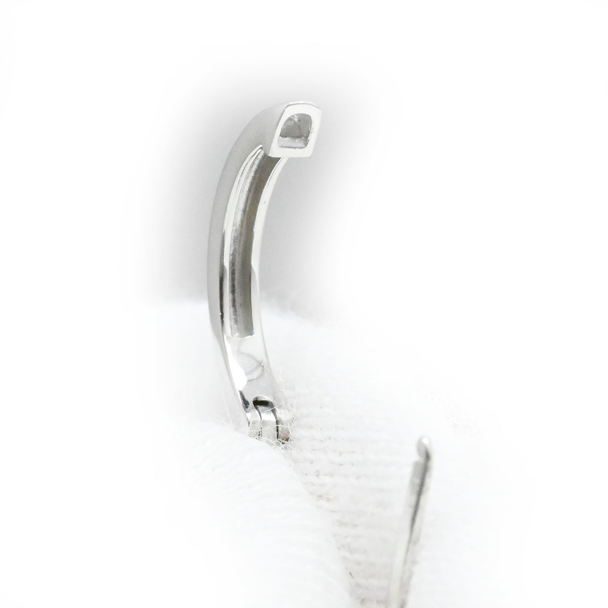 ノンブランド Pt950 プラチナ ダイヤ0.10ct 0.10ct フープピアス レディース  3778