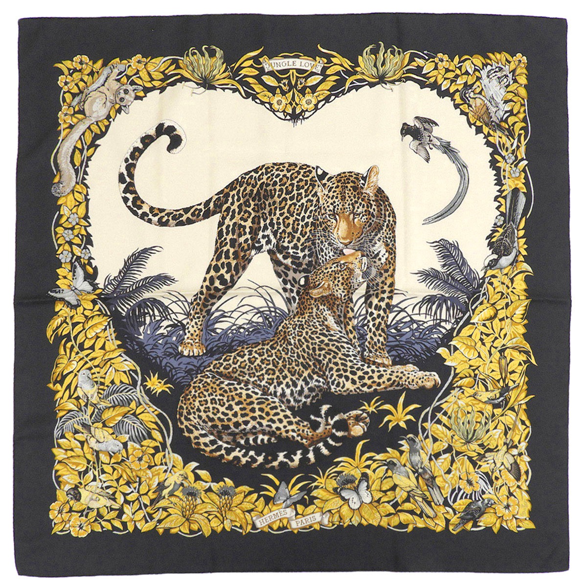 エルメス HERMES カレ スカーフ JUNGLE LOVE ジャングルラブ シルク