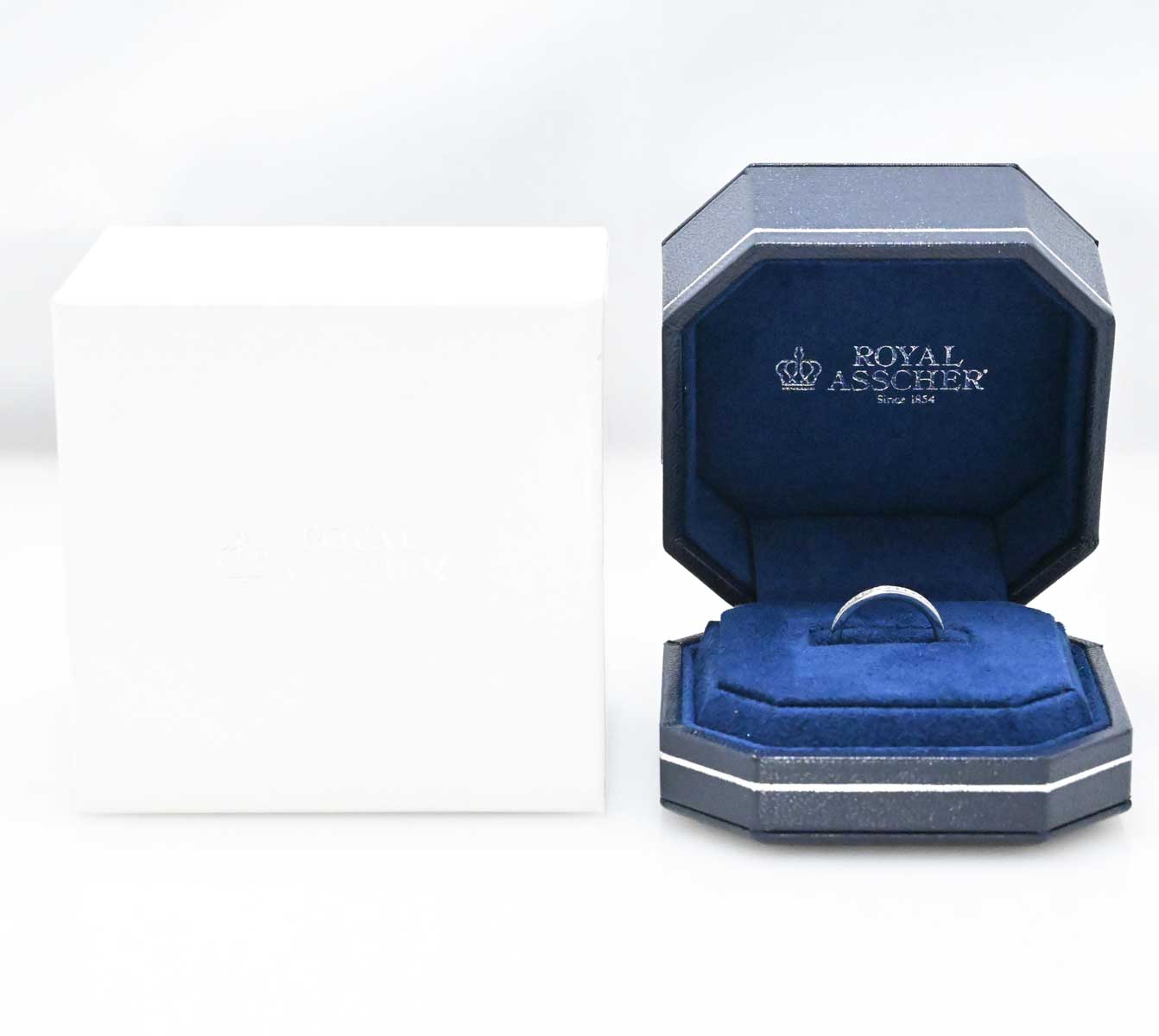 ロイヤルアッシャー PT950 プラチナ ダイヤ0.18ct ハーフエタニティ