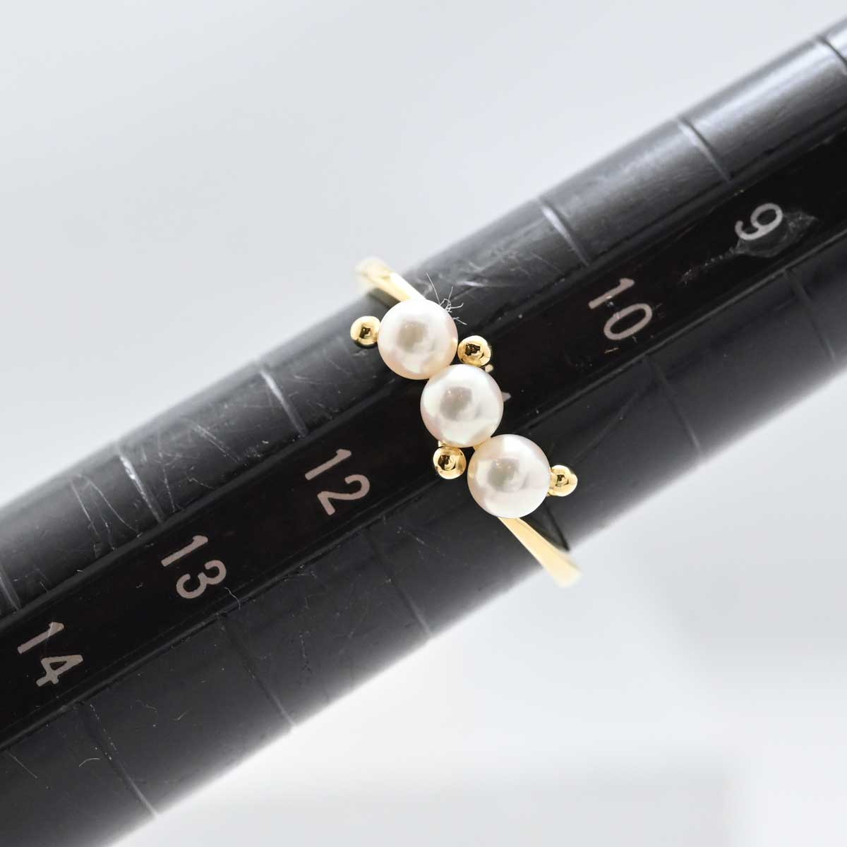 本日限定MIKIMOTO☆K18YGベビーパールリング☆リボン☆♯11☆美品 本日限定MIKIMOTO☆K18YGベビーパールリング☆リボン☆♯11☆美品
