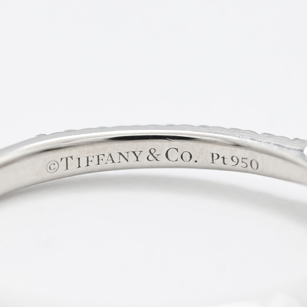 Tiffany プラチナ　リング TIFFANY&Co. ティファニー フラットバンド リング 指輪 21号