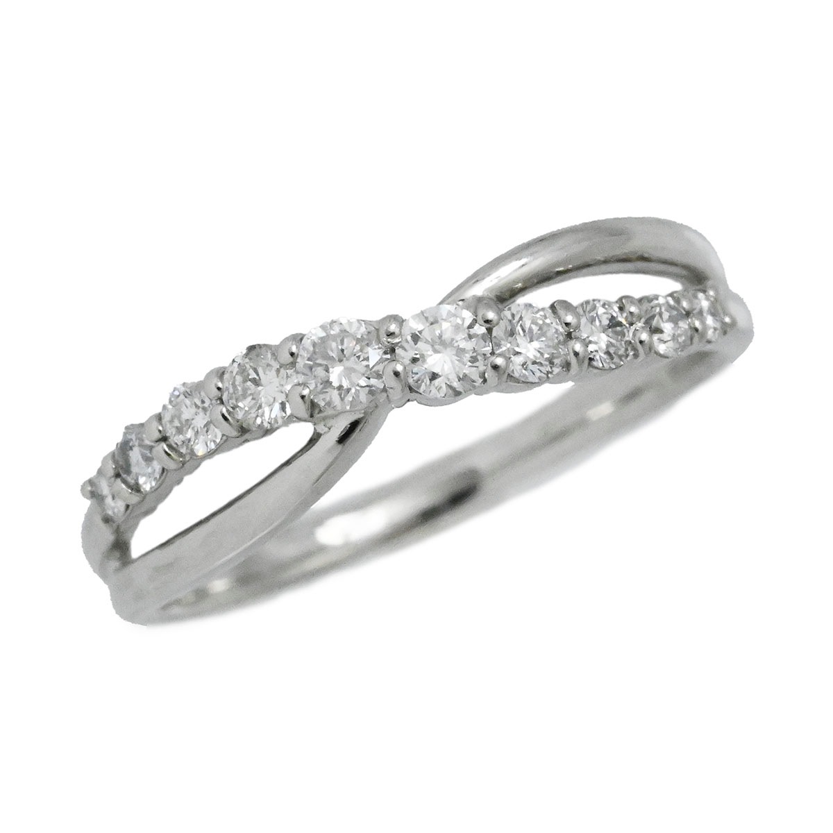 ノンブランド Pt900 プラチナ ダイヤ0.30ct リング 9号 レディース  3644