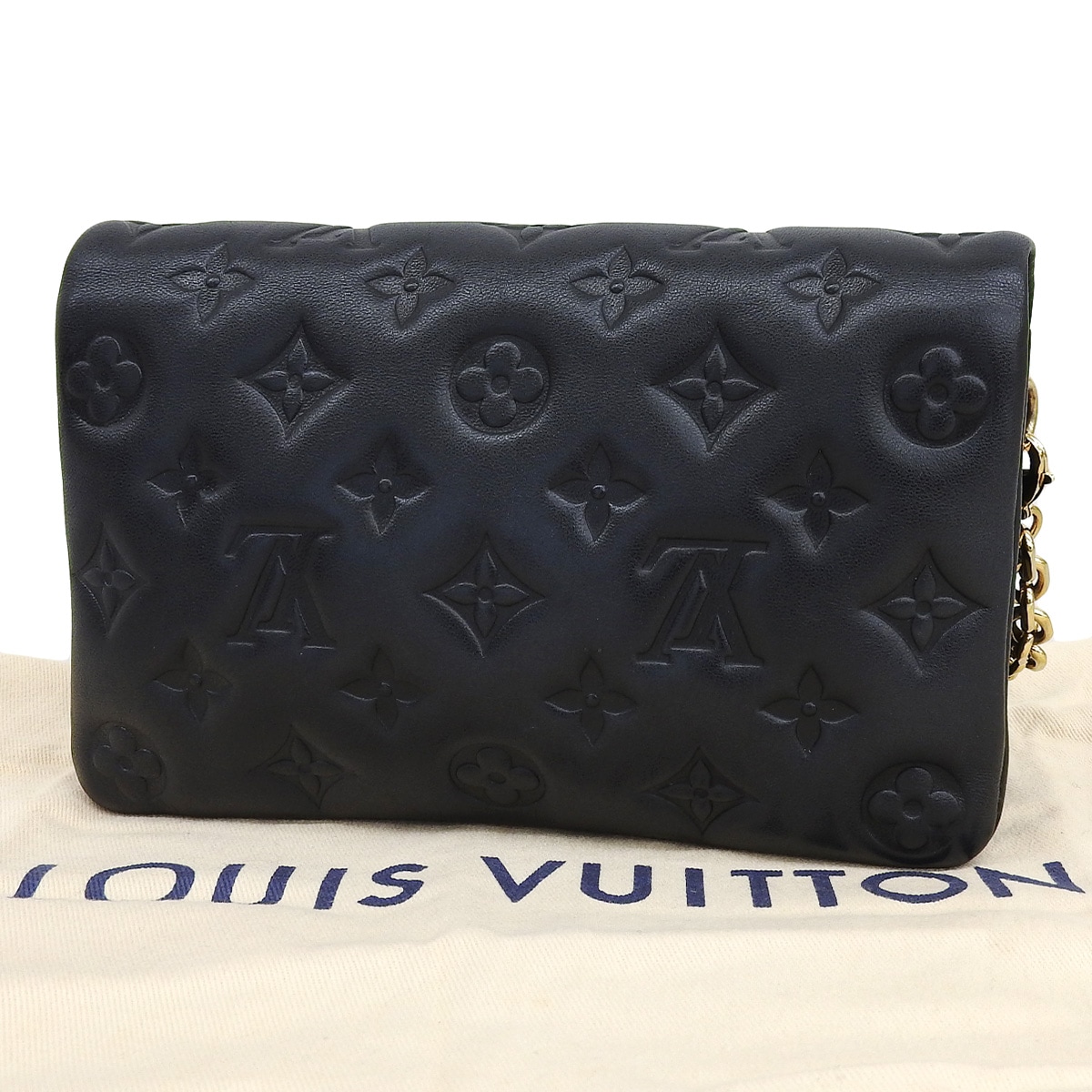 【未使用】ルイヴィトン モノグラムエンボス ジッピー ウォレット クッサン ルイヴィトン LOUIS VUITTON モノグラムエンボス ポシェット