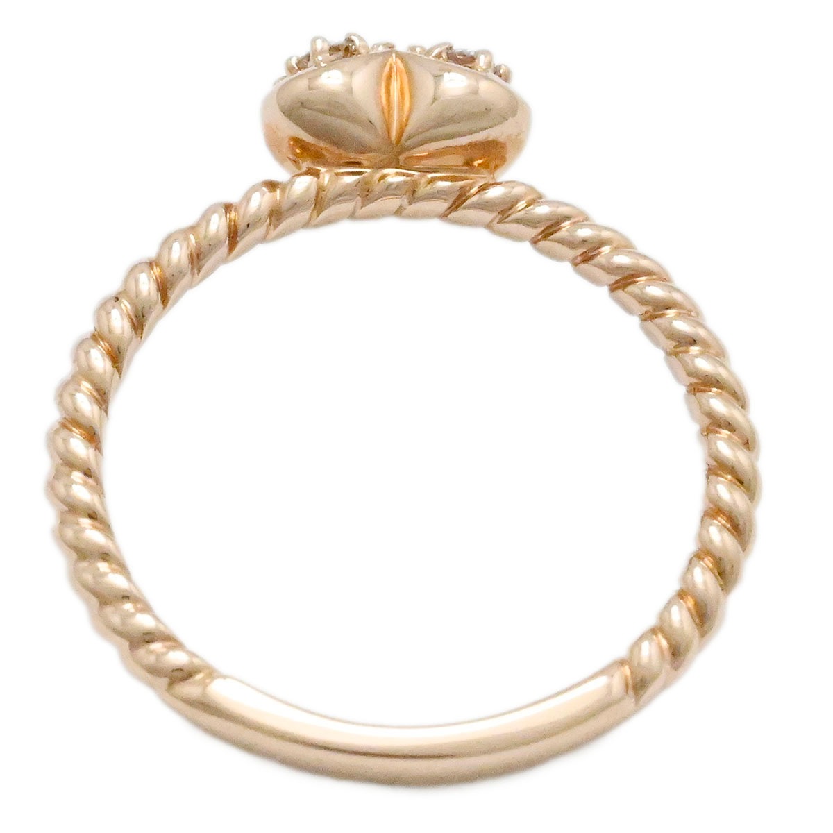 ポンテヴェッキオ Ponte Vecchio P/V K18PG ハート ダイヤモンド0.12ct リング ピンクゴールド レディース サイズ7号  3938