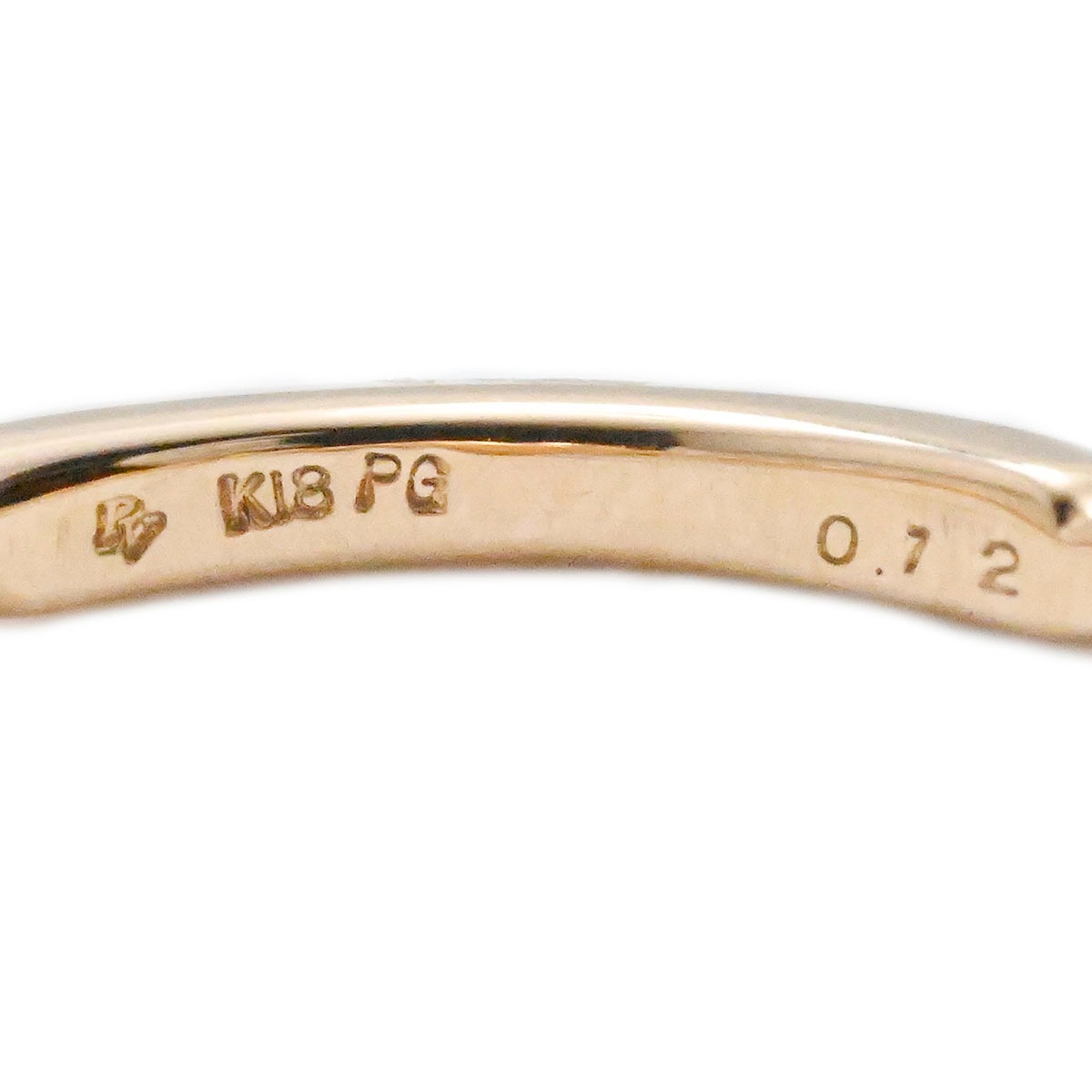 ポンテヴェッキオ Ponte Vecchio P/V K18PG ハート ダイヤモンド0.12ct リング ピンクゴールド レディース サイズ7号  3938