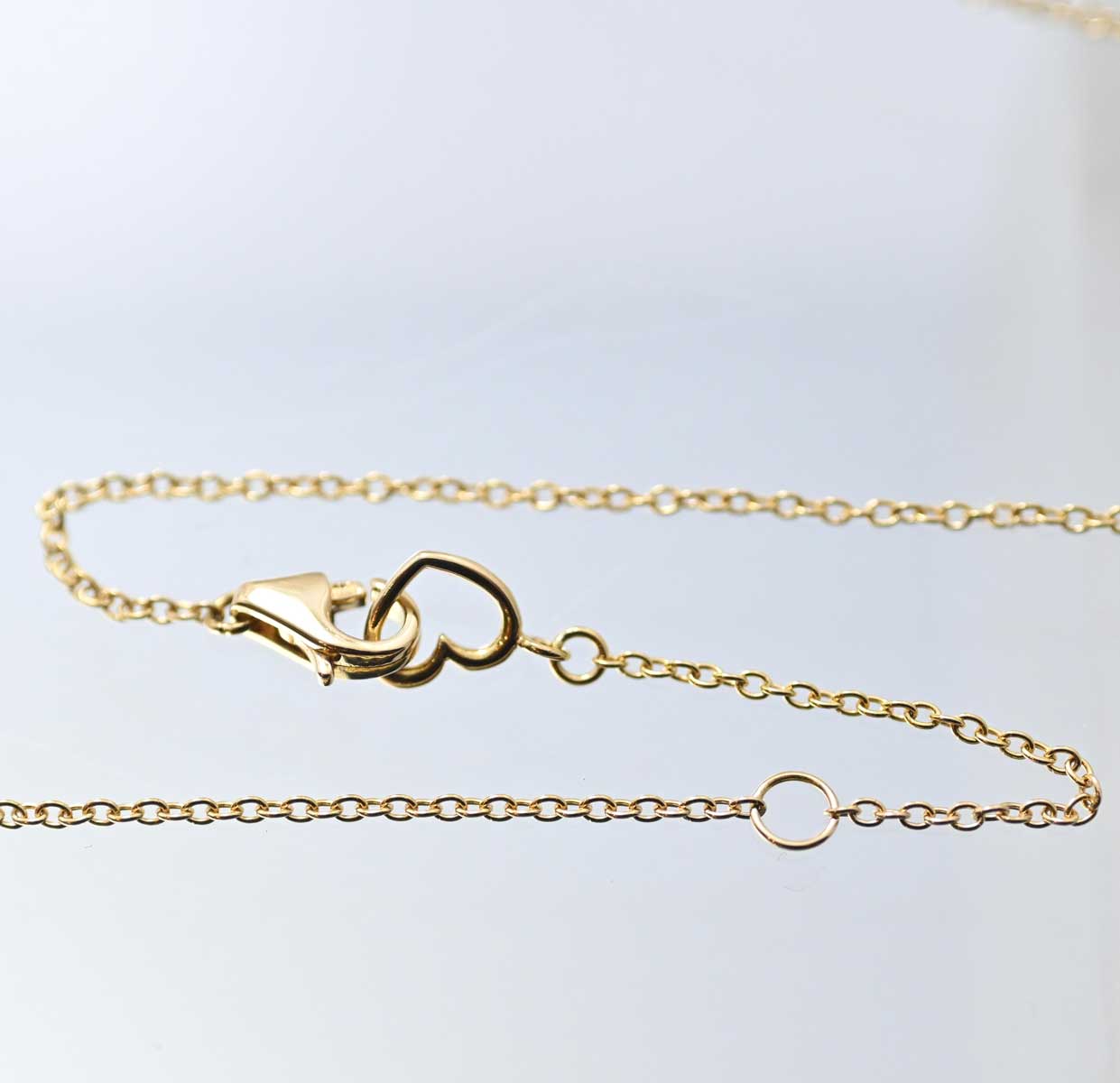 ポンテヴェキオ K18YG ダイヤ0.22ct ハート ネックレス レディース 3157