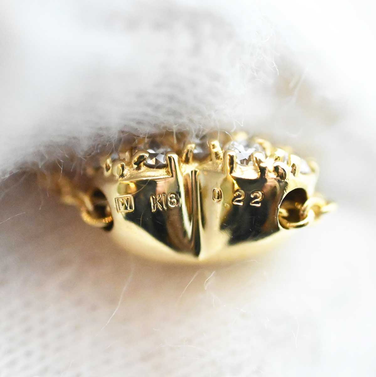 ポンテヴェキオ K18YG ダイヤ0.22ct ハート ネックレス レディース 3157