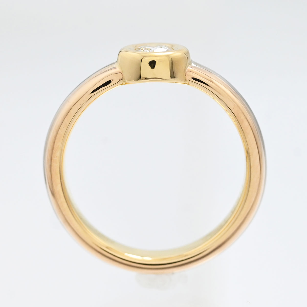 カルティエ CARTIER 750YG 750WG 750PG イエローゴールド ホワイトゴールド ピンクゴールド ダイヤ スリーカラー トリニティリング 48号  3401