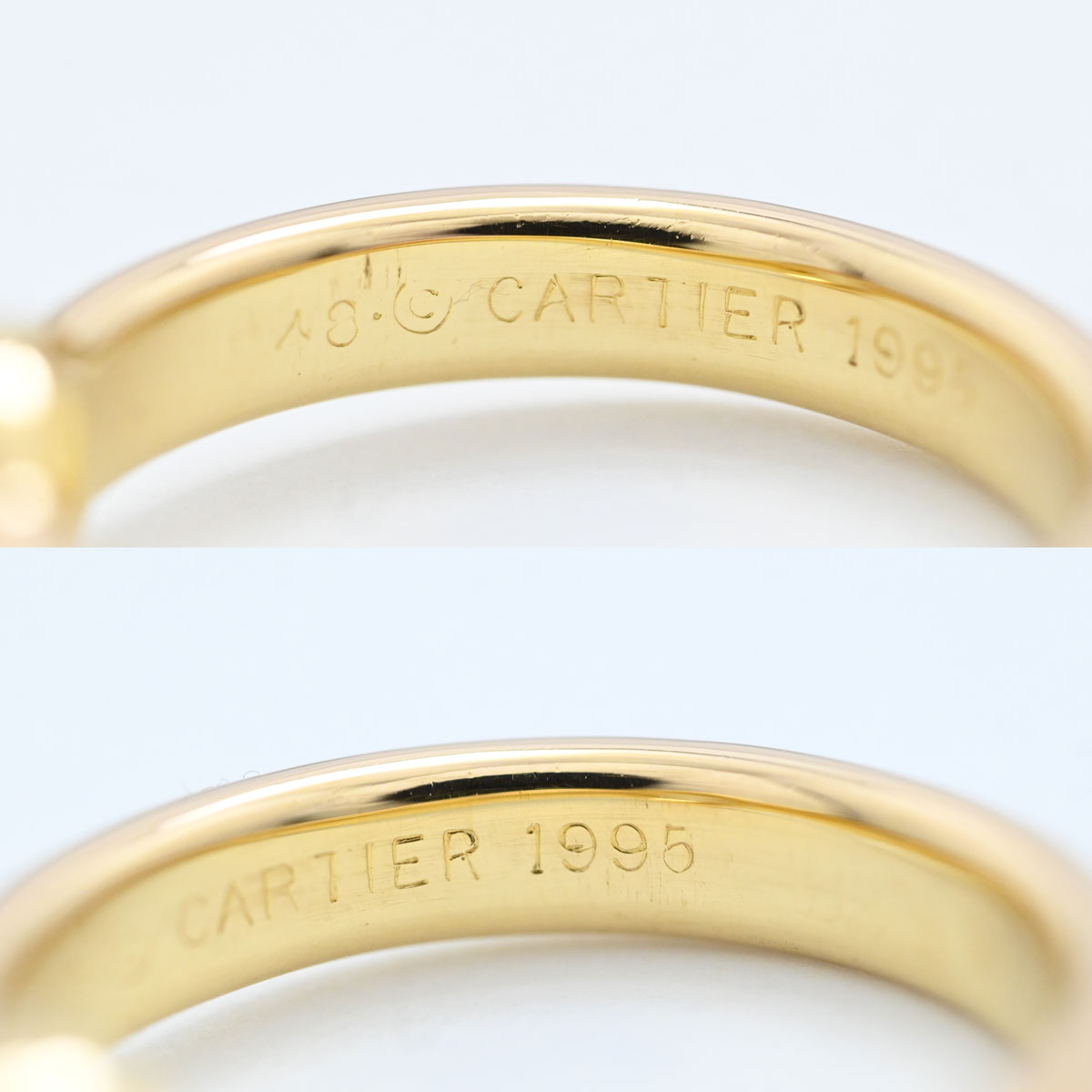 カルティエ CARTIER 750YG 750WG 750PG イエローゴールド ホワイトゴールド ピンクゴールド ダイヤ スリーカラー トリニティリング 48号  3401