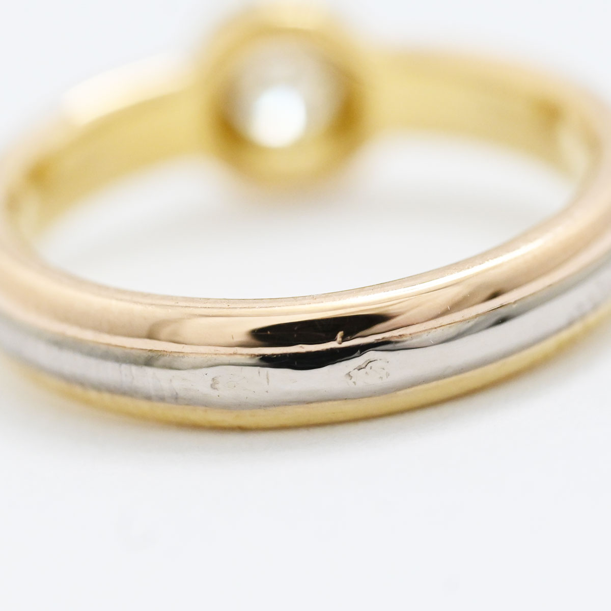 カルティエ CARTIER 750YG 750WG 750PG イエローゴールド ホワイトゴールド ピンクゴールド ダイヤ スリーカラー トリニティリング 48号  3401