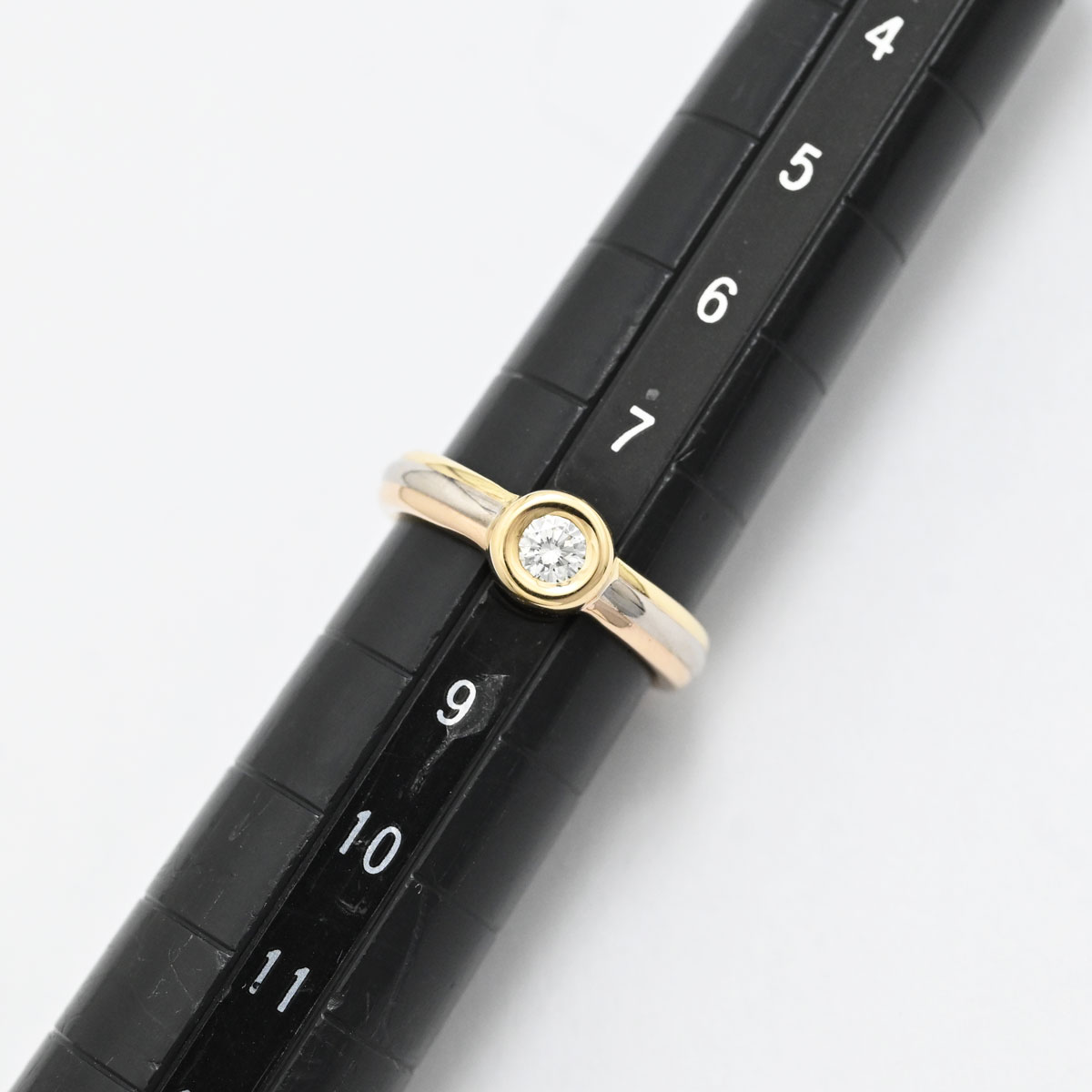カルティエ CARTIER 750YG 750WG 750PG イエローゴールド ホワイトゴールド ピンクゴールド ダイヤ スリーカラー トリニティリング 48号  3401