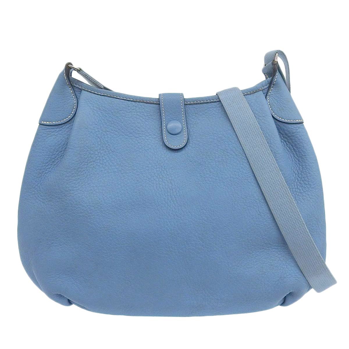エルメス HERMES ロデオドゥ ショルダーバッグ 型押しレザー ブルージーン レディース □C刻印 4279