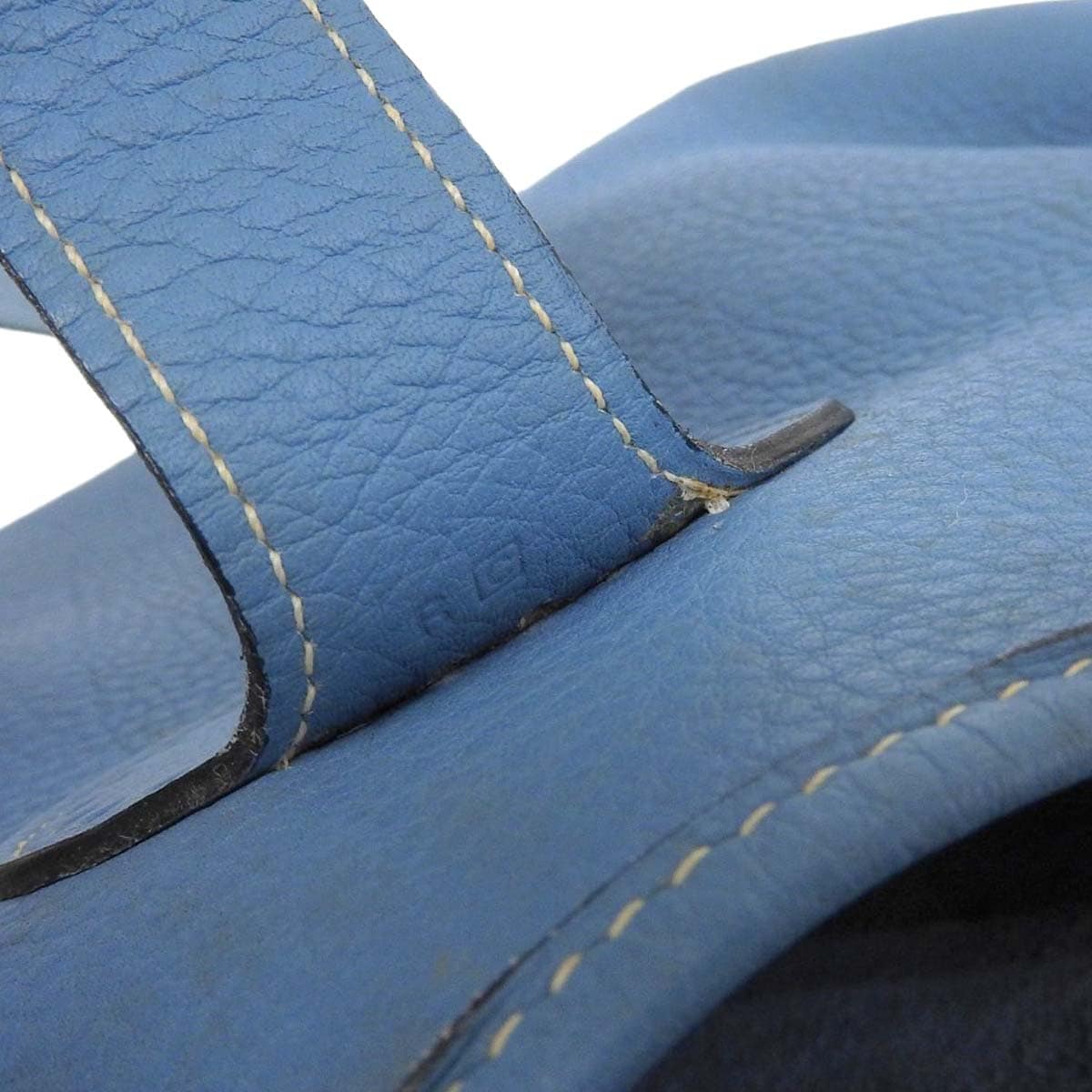 エルメス HERMES ロデオドゥ ショルダーバッグ 型押しレザー ブルージーン レディース □C刻印 4279