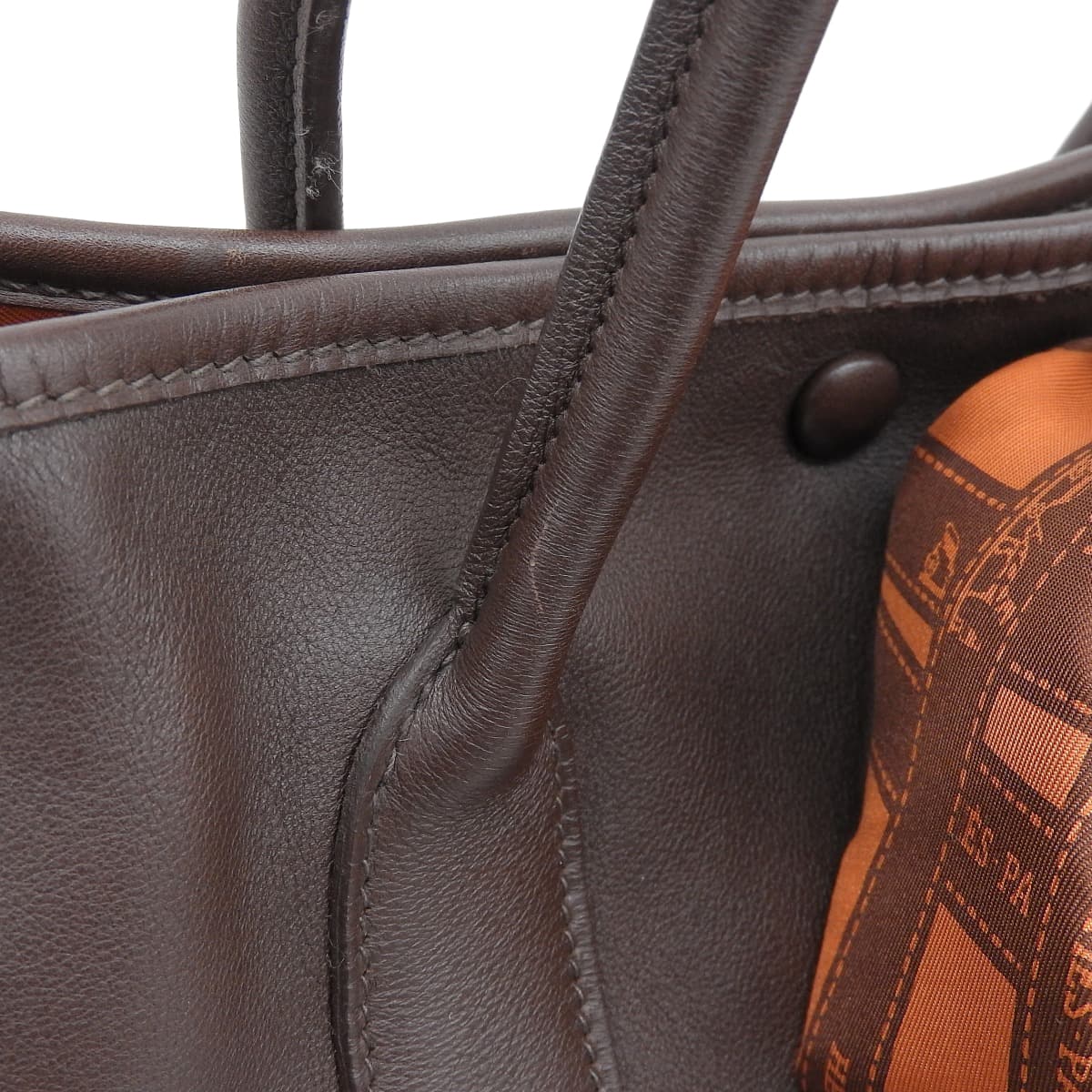 エルメス HERMES ガーデンツイリー TPM リボン柄 ボルデュックツイリー付 スイフト ブラウン系 レディース □I刻印 2005年 4480