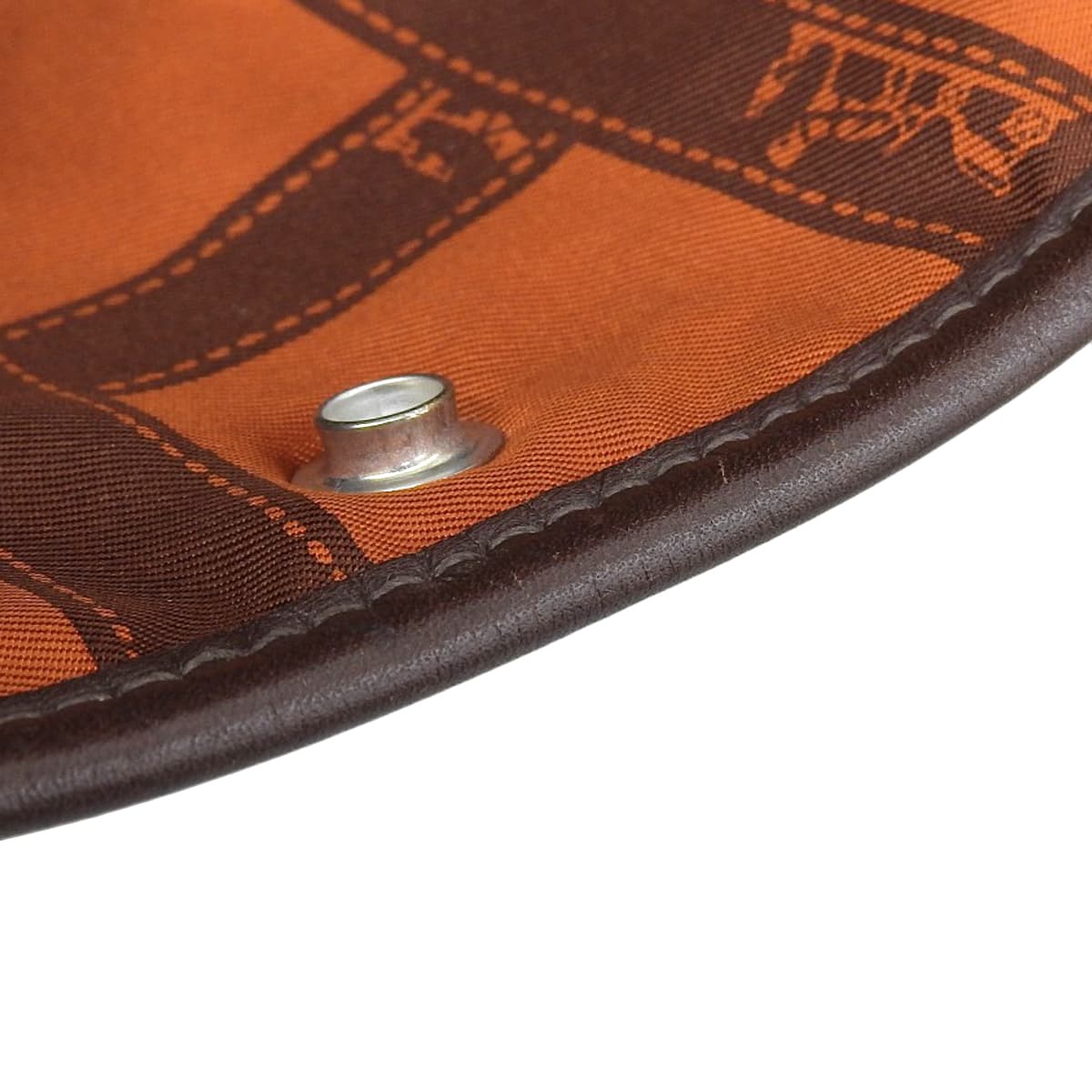 エルメス HERMES ガーデンツイリー TPM リボン柄 ボルデュックツイリー付 スイフト ブラウン系 レディース □I刻印 2005年 4480