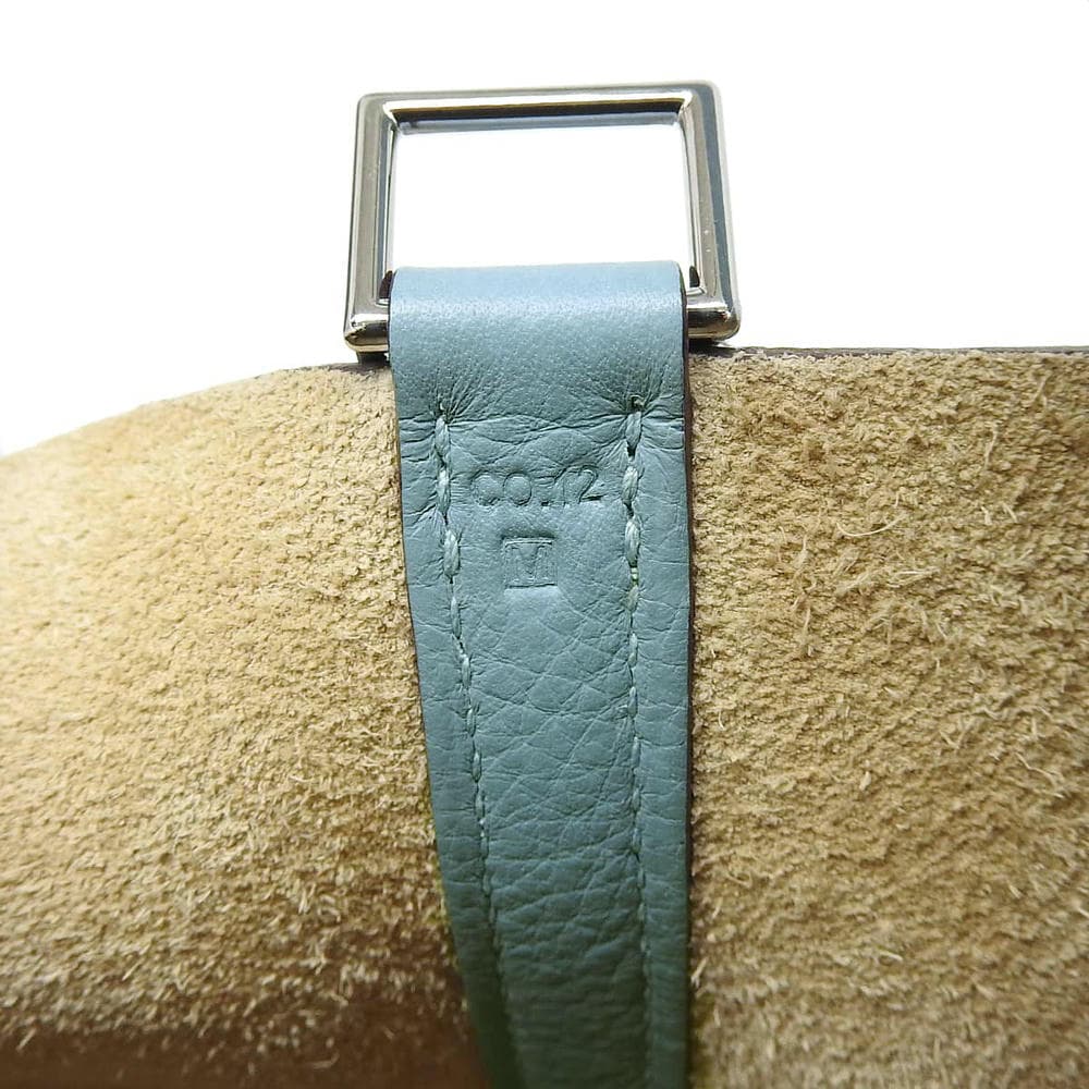 エルメス HERMES ピコタンMM ハンドバッグ トリヨンクレマンス バイカラー オフホワイト×ブルー レディース □M刻印 2009年 4666