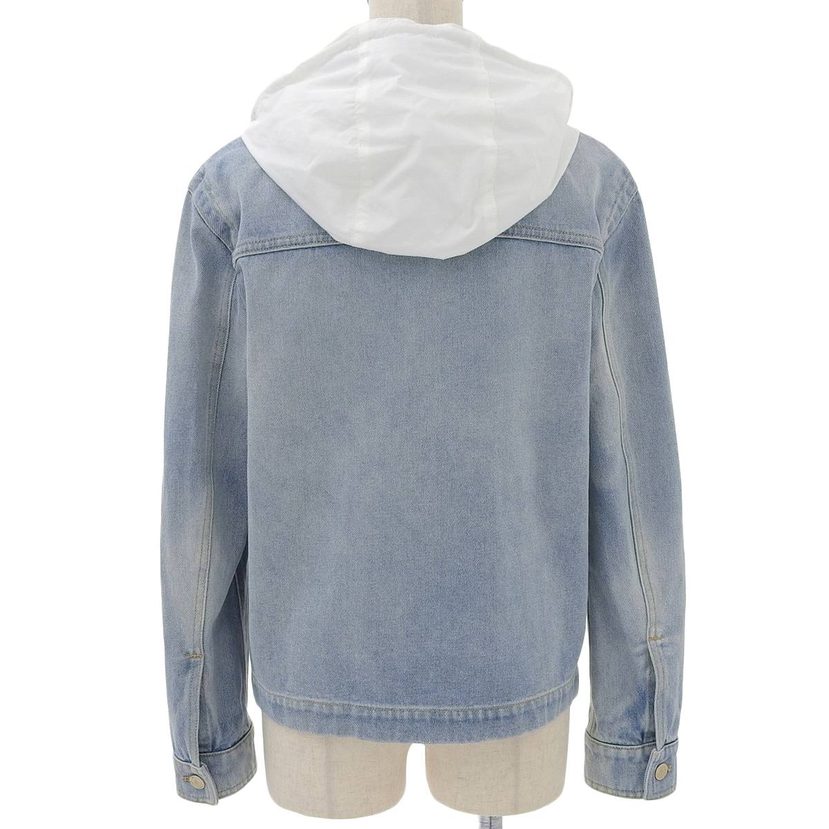 モンクレール MONCLER デニムジャケット フード付き コットン デニム サイズ0 レディース 4360