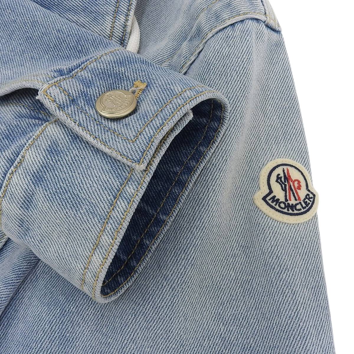 モンクレール MONCLER デニムジャケット フード付き コットン デニム サイズ0 レディース 4360