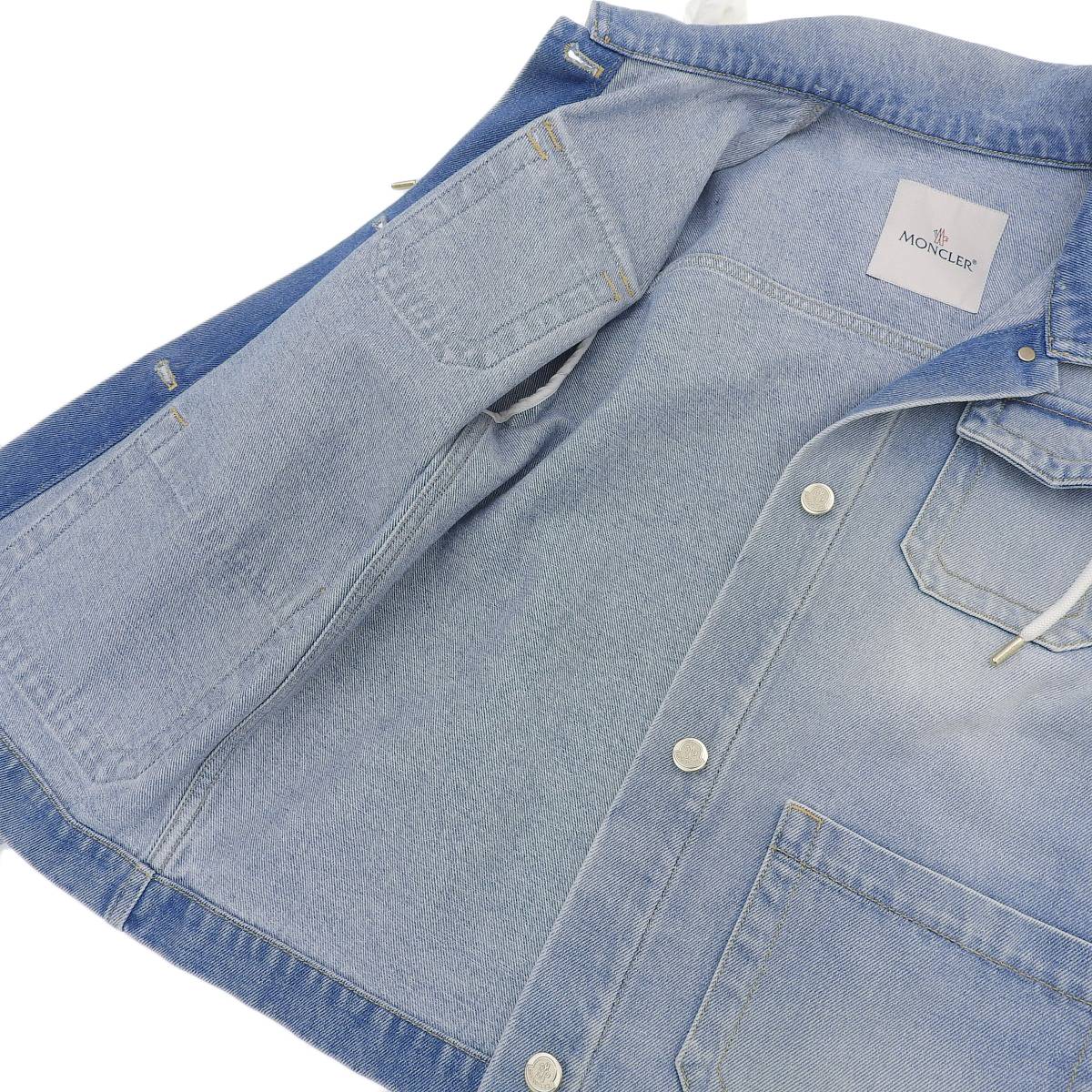 モンクレール MONCLER デニムジャケット フード付き コットン デニム サイズ0 レディース 4360