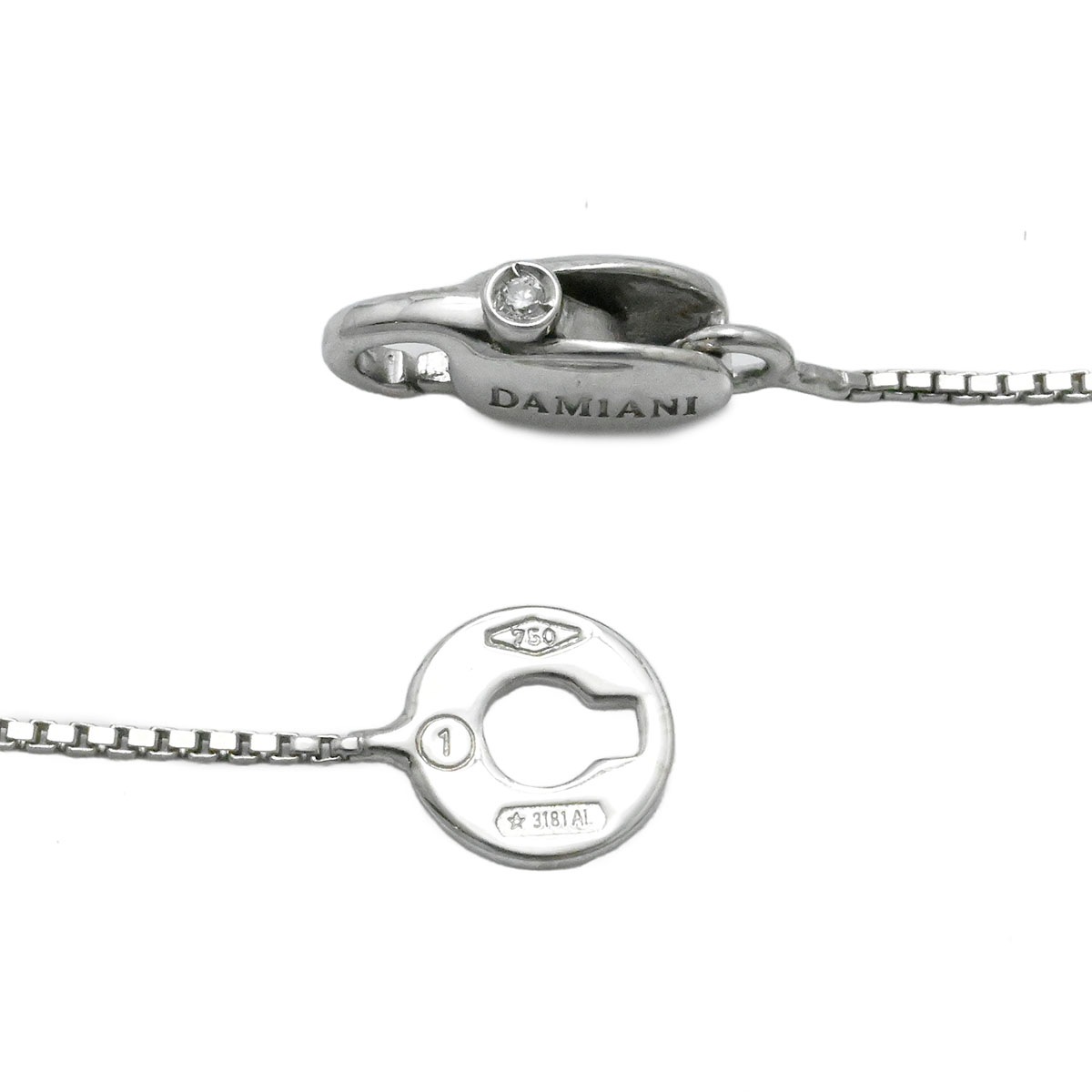 ダミアーニ DAMIANI 750ＷG ホワイトゴールド ルビー クロスネックレス ペンダント 十字架 レディース  3646
