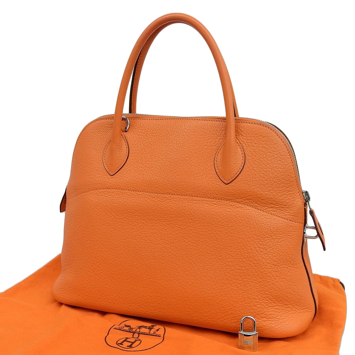 エルメス HERMES ボリード31 ハンドバッグ ショルダーバッグ オレンジ系 レディース □L刻印 2008年 4481