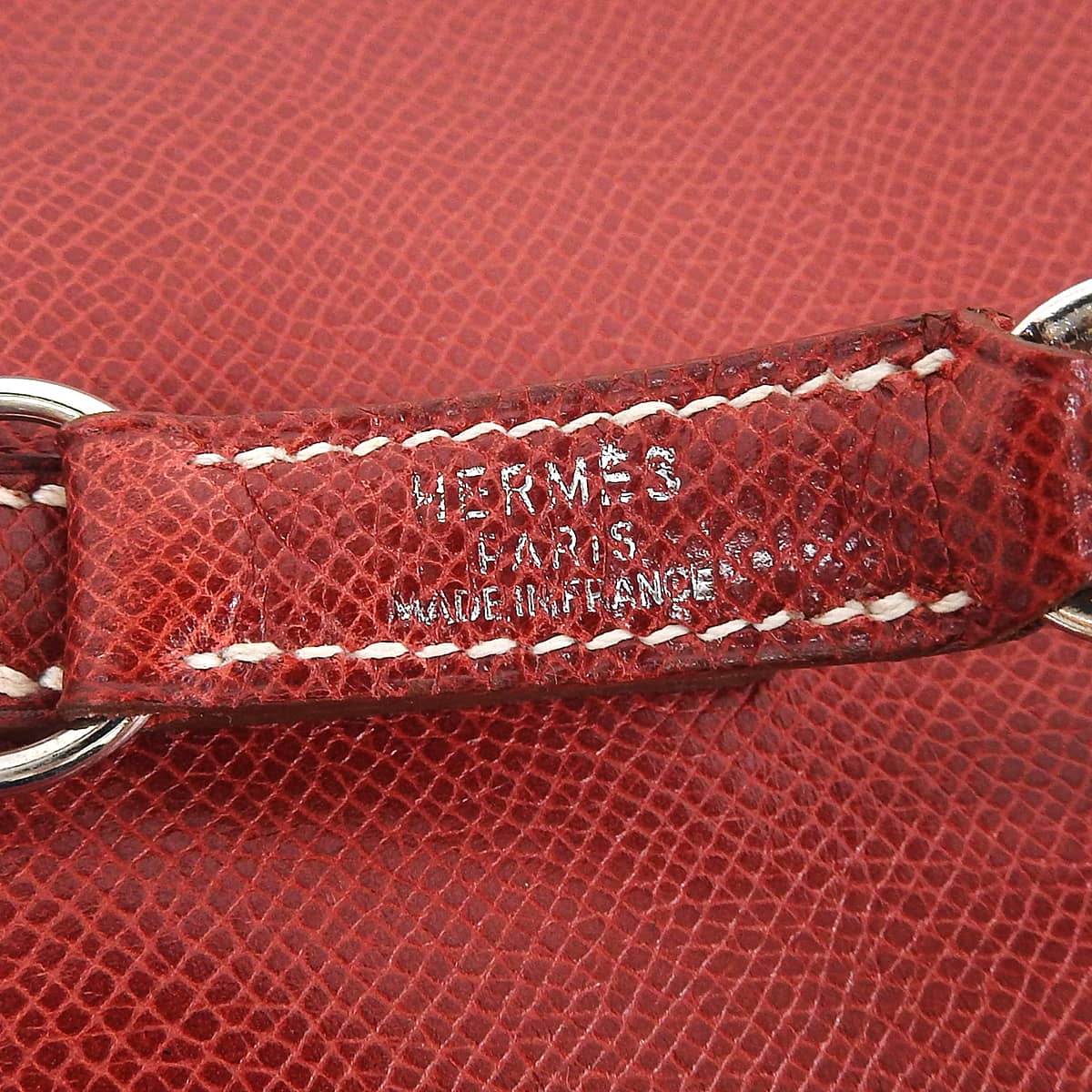 エルメス HERMES トリム31 ワンショルダー ショルダーバッグ リセ レッド シルバー金具 レディース □E刻印 2001年 4667