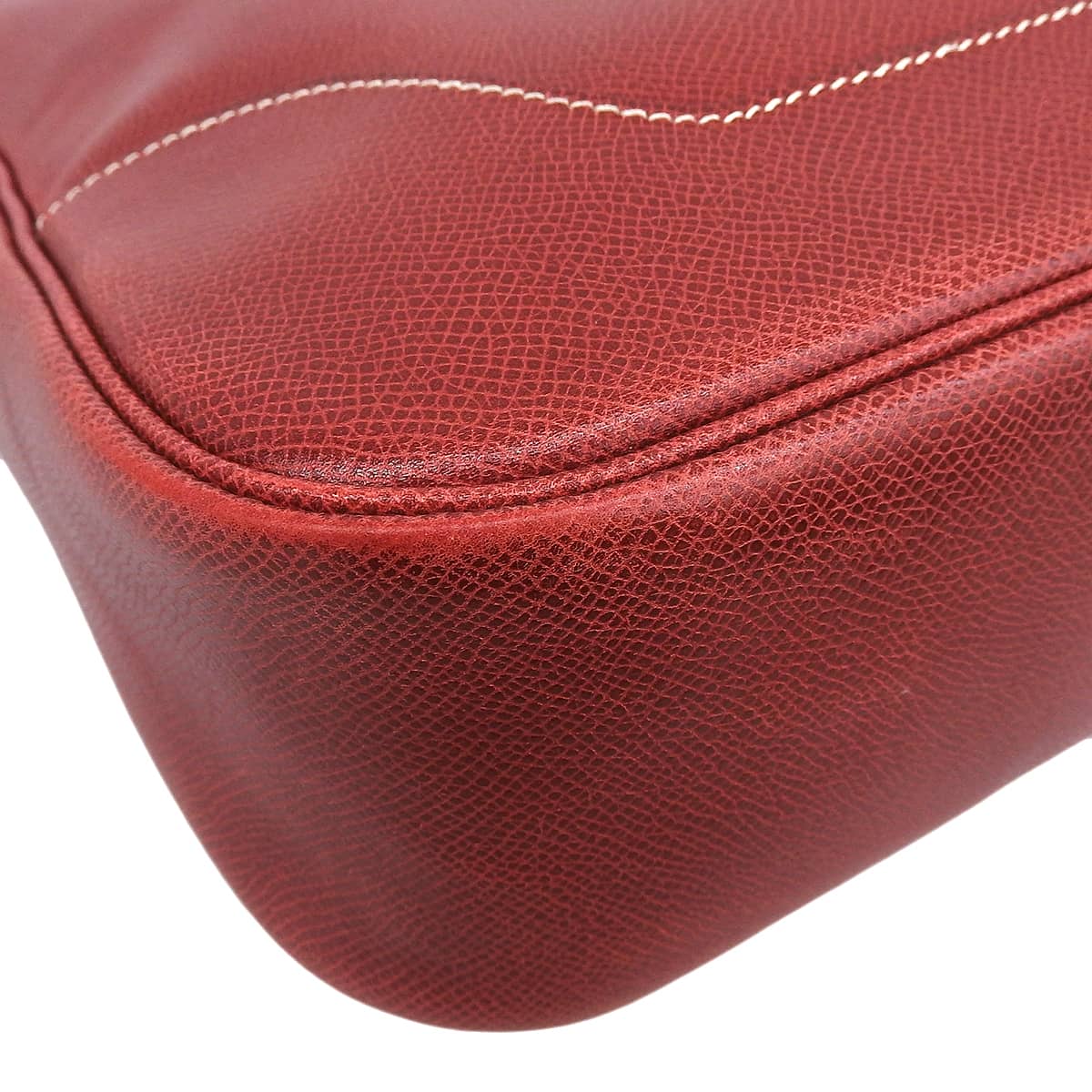 エルメス HERMES トリム31 ワンショルダー ショルダーバッグ リセ レッド シルバー金具 レディース □E刻印 2001年 4667