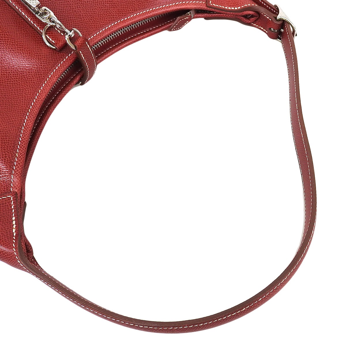 エルメス HERMES トリム31 ワンショルダー ショルダーバッグ リセ レッド シルバー金具 レディース □E刻印 2001年 4667
