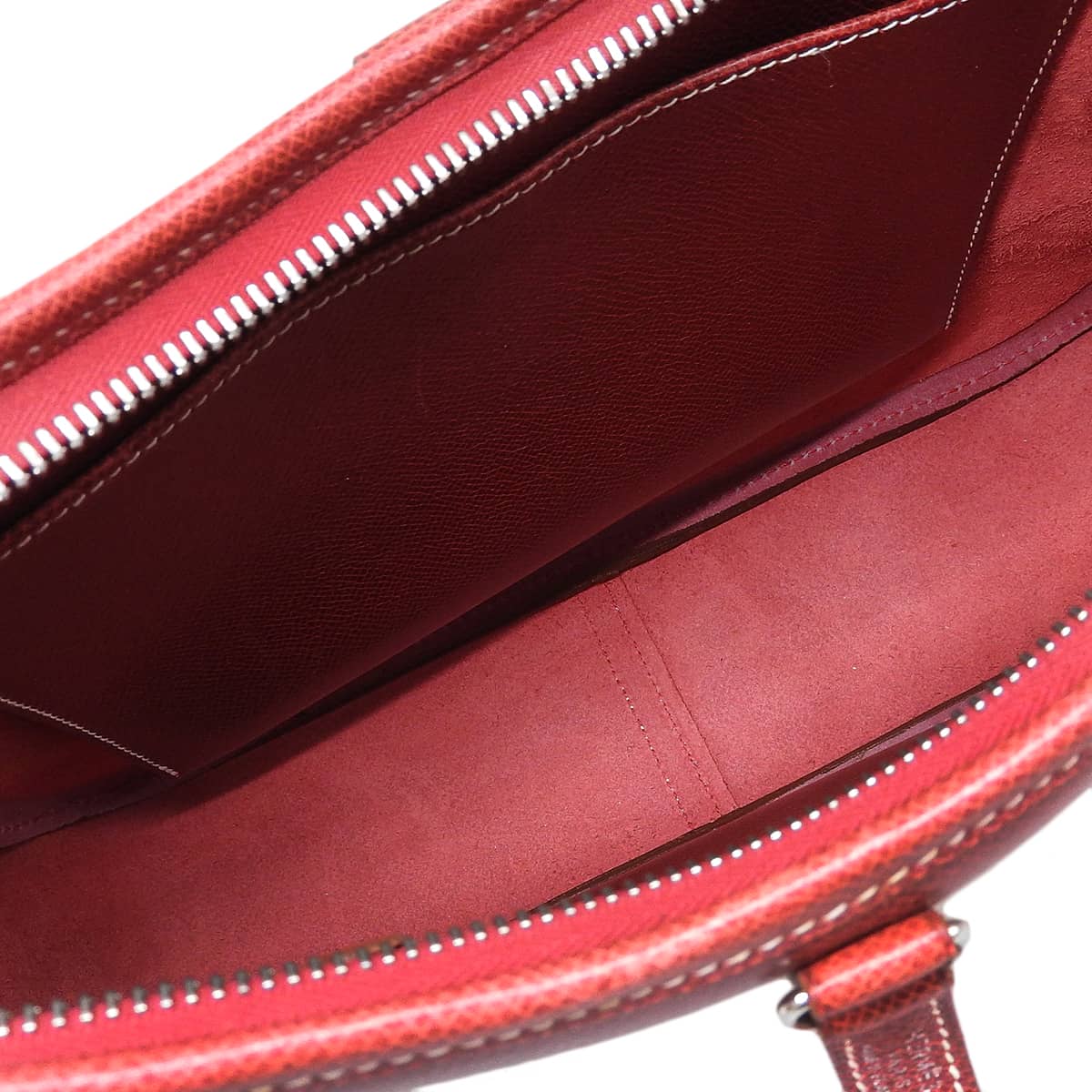 エルメス HERMES トリム31 ワンショルダー ショルダーバッグ リセ レッド シルバー金具 レディース □E刻印 2001年 4667