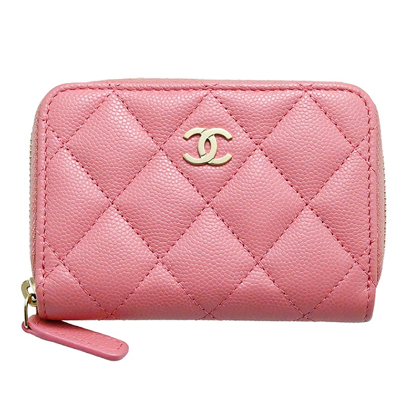 シャネル CHANEL キャビアスキン グレインドカーフ クラシック ココマーク ラウンドジップ コインパース コインケース 財布 3990