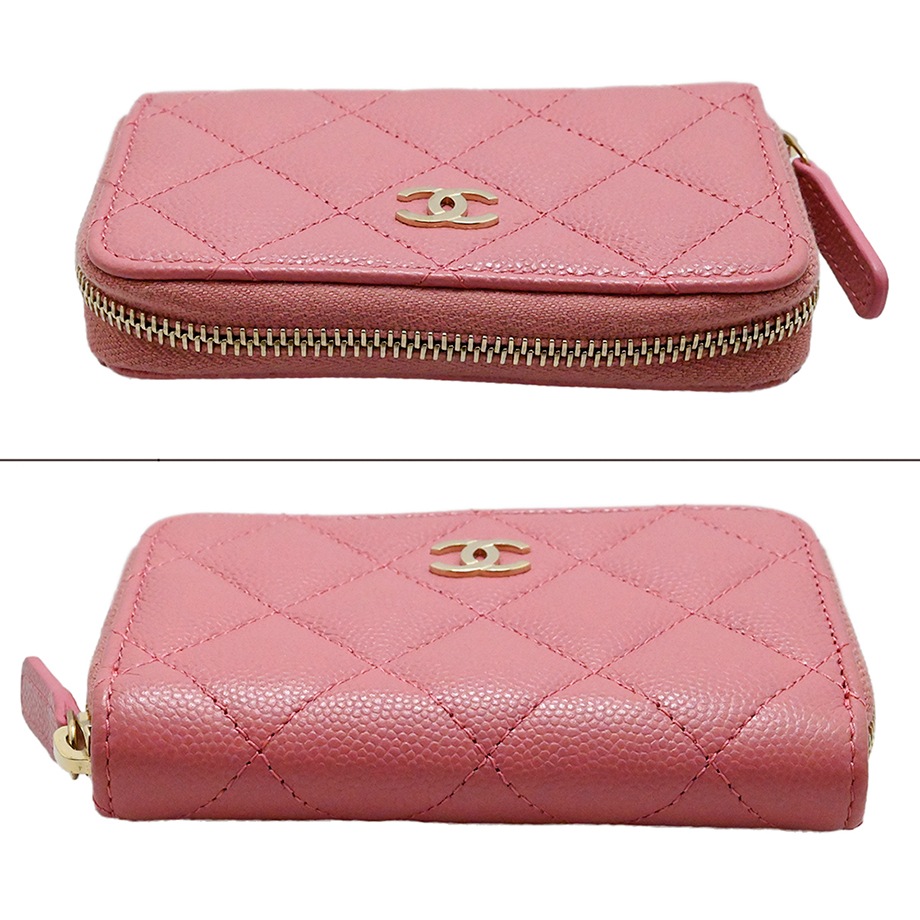 シャネル CHANEL キャビアスキン グレインドカーフ クラシック ココマーク ラウンドジップ コインパース コインケース 財布 3990