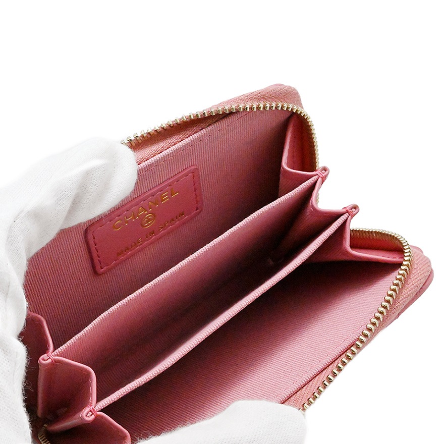 シャネル CHANEL キャビアスキン グレインドカーフ クラシック ココマーク ラウンドジップ コインパース コインケース 財布 3990