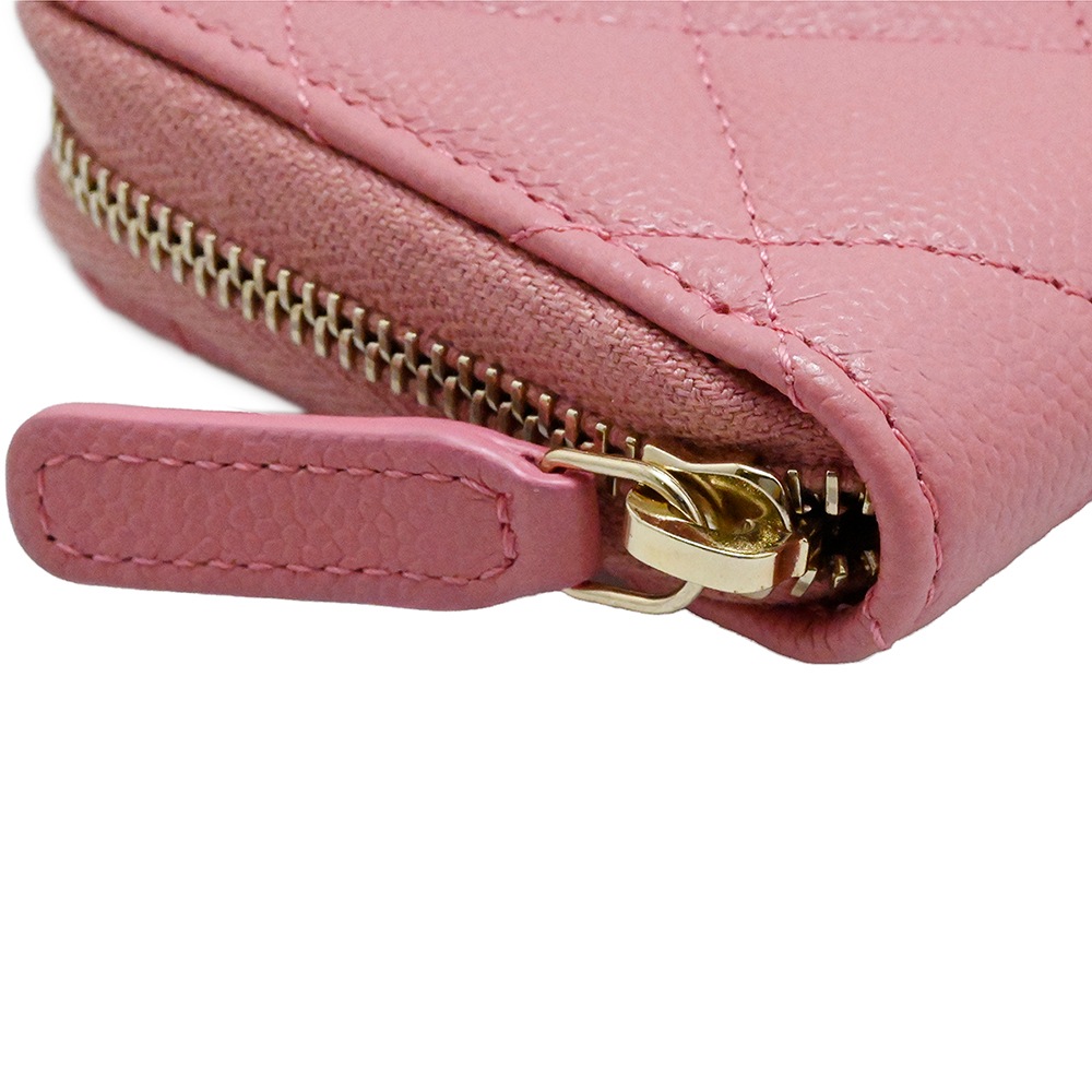 シャネル CHANEL キャビアスキン グレインドカーフ クラシック ココマーク ラウンドジップ コインパース コインケース 財布 3990