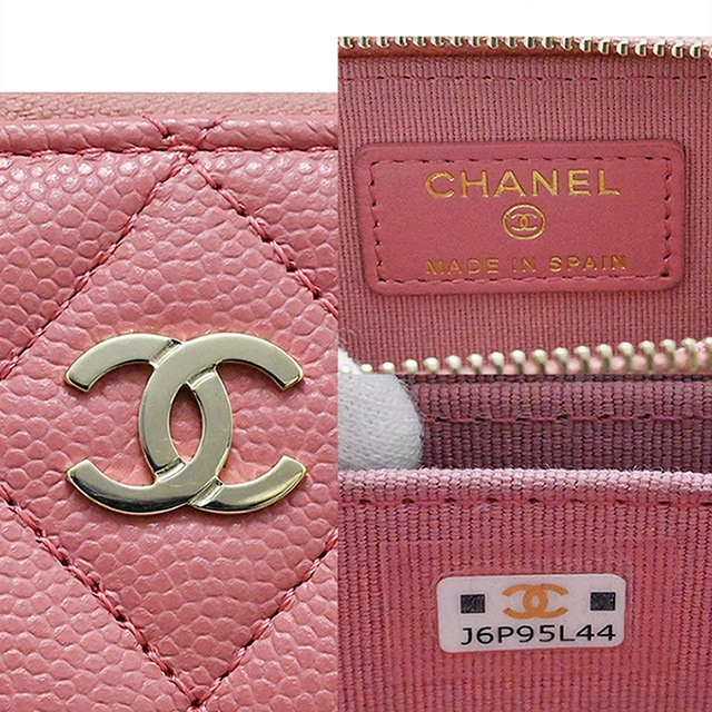 シャネル CHANEL キャビアスキン グレインドカーフ クラシック ココマーク ラウンドジップ コインパース コインケース 財布 3990