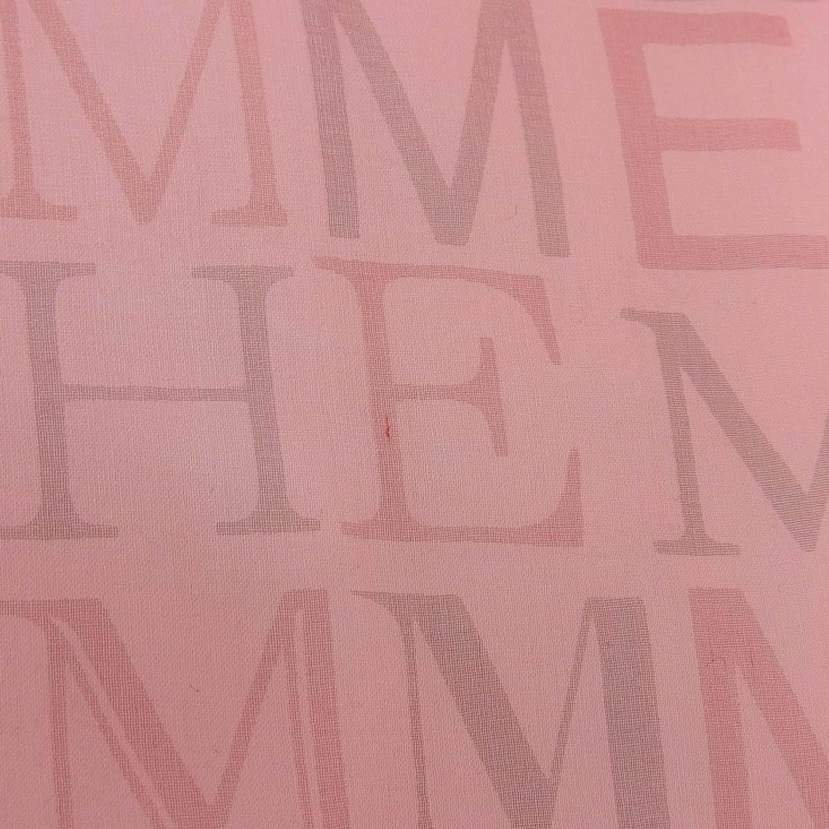 エルメス HERMES 文字柄 シフォン ストール シルク ピンク レディース