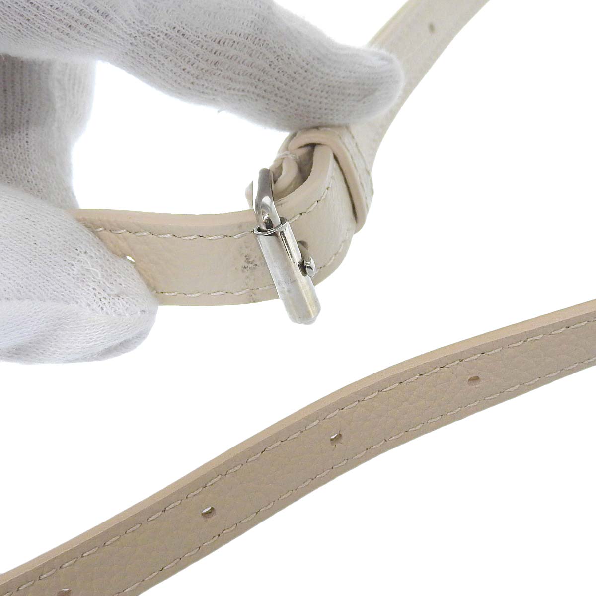 バレンシアガ BALENCIAGA カメラバッグ ミディアムM エブリディ ショルダーバッグ  レザー ベージュ系 シルバー金具 レディース 679267 4281