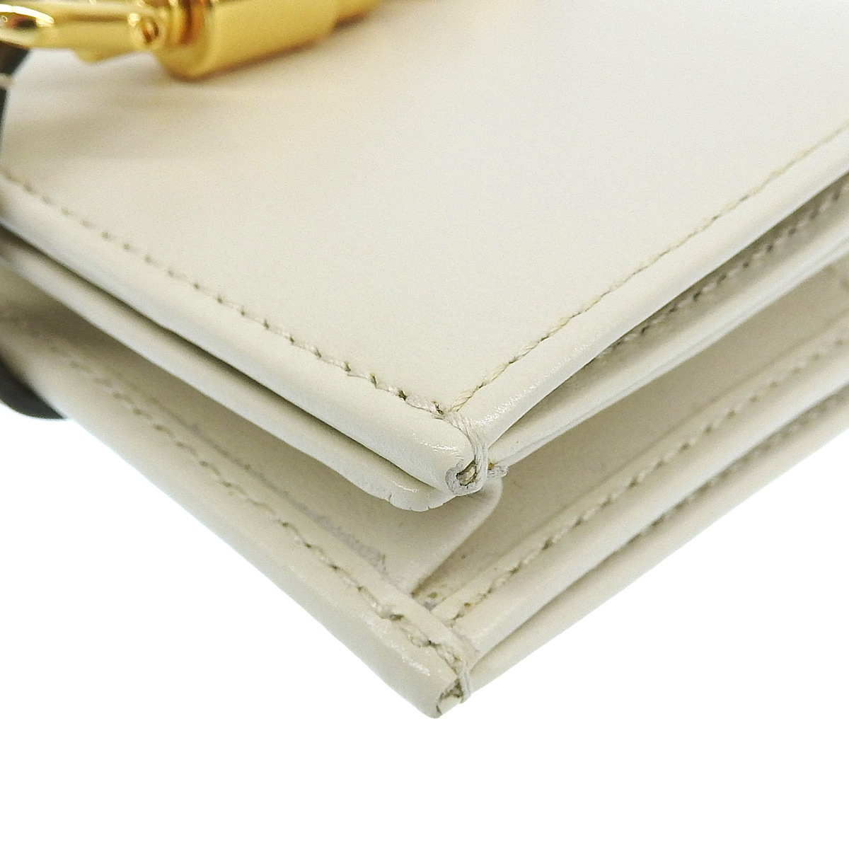 グッチ GUCCI ジャッキーコンパクト 財布 コインケース カードケース 二つ折り財布 レザー オフホワイト レディース 4668