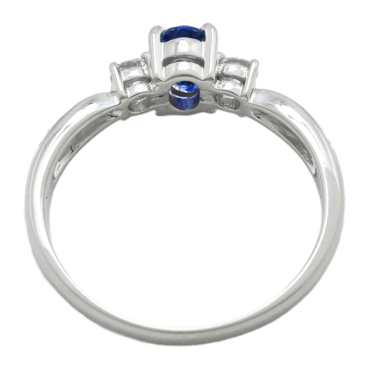 Pt900　高品質サファイアリング　S0.45ct　サイズ8号　プラチナ タサキ TASAKI PT900 サファイア0.40ct ダイヤ0.24ct リング サイズ14