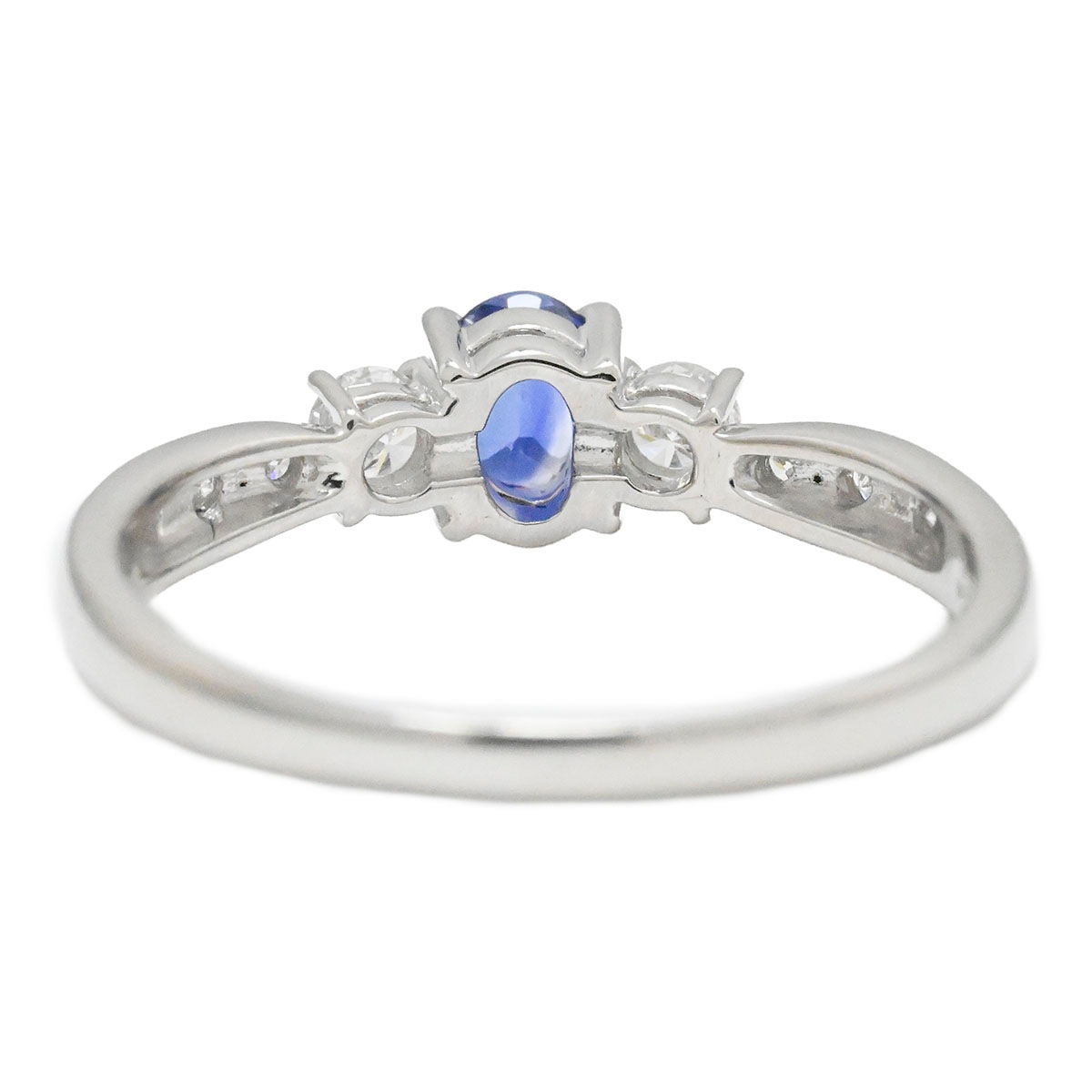 タサキ TASAKI PT900 サファイア0.40ct ダイヤ0.24ct リング サイズ14