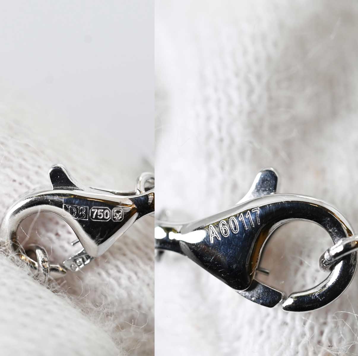 K18 WG ホワイトゴールド　ダイヤモンド　ネックレス　デビアス デビアス De Beers K18WG ホワイトゴールド ダイヤ ネックレス