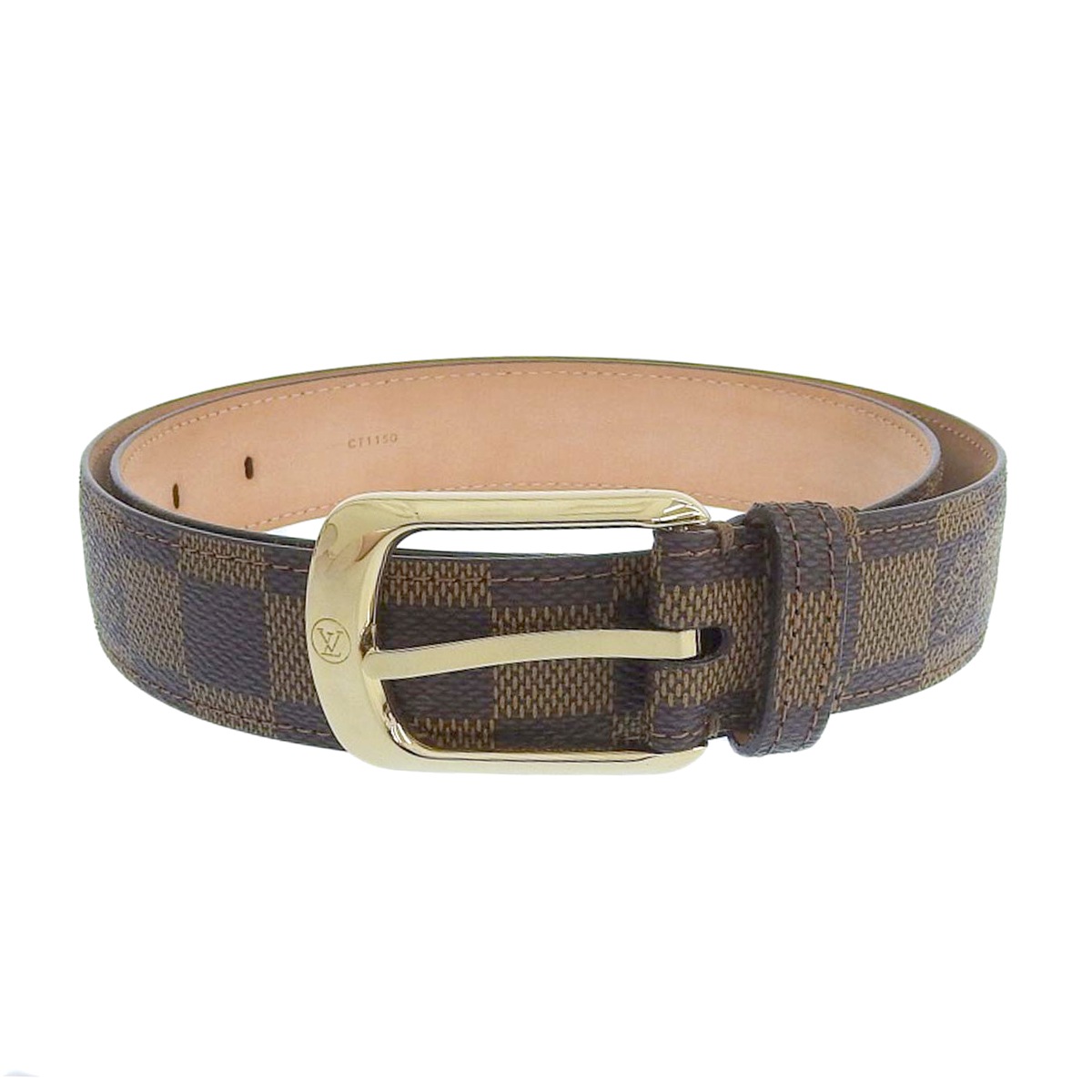 ルイヴィトン LOUIS VUITTON サンチュール エリプス ダミエ エベヌ ダミエキャンバス ゴールド金具 サイズ表記85 レディース M6995 CT1150 4282