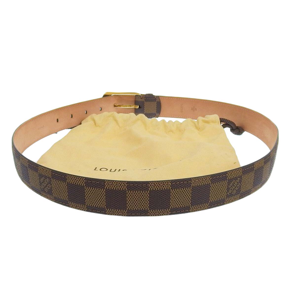 ルイヴィトン LOUIS VUITTON サンチュール エリプス ダミエ エベヌ ダミエキャンバス ゴールド金具 サイズ表記85 レディース M6995 CT1150 4282