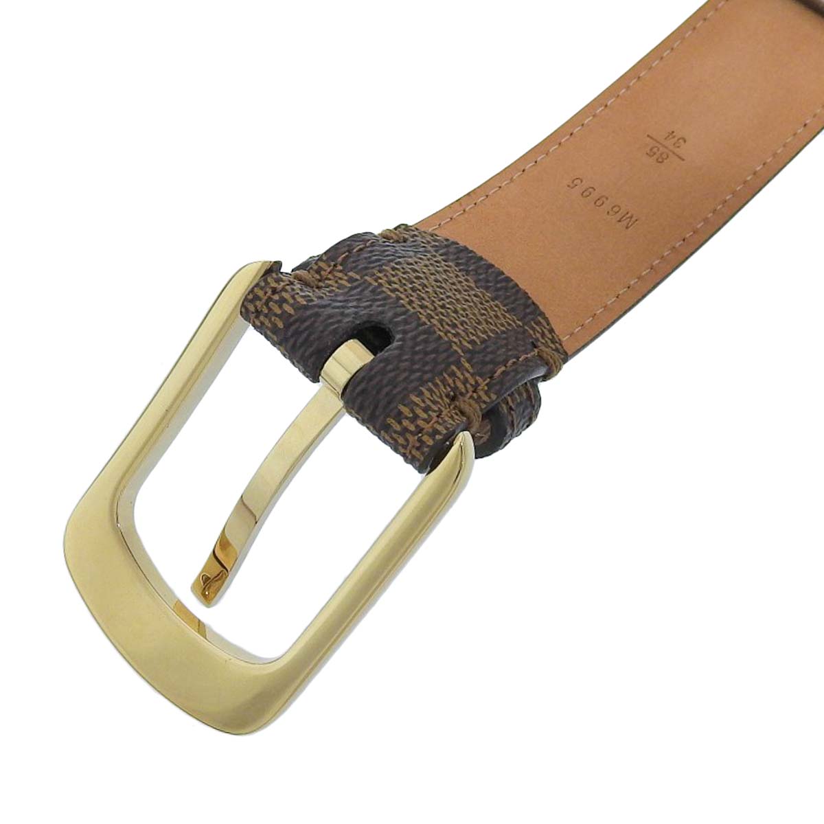 ルイヴィトン LOUIS VUITTON サンチュール エリプス ダミエ エベヌ ダミエキャンバス ゴールド金具 サイズ表記85 レディース M6995 CT1150 4282