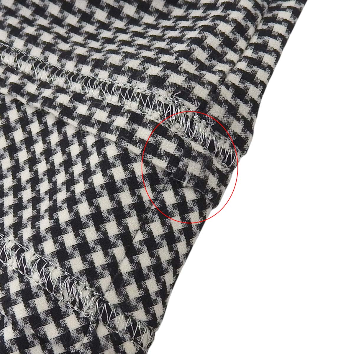 CHANEL ノースリーブ チェック柄 カットソー 38 シャネル CHANEL チェック柄 ココマーク ノースリーブ